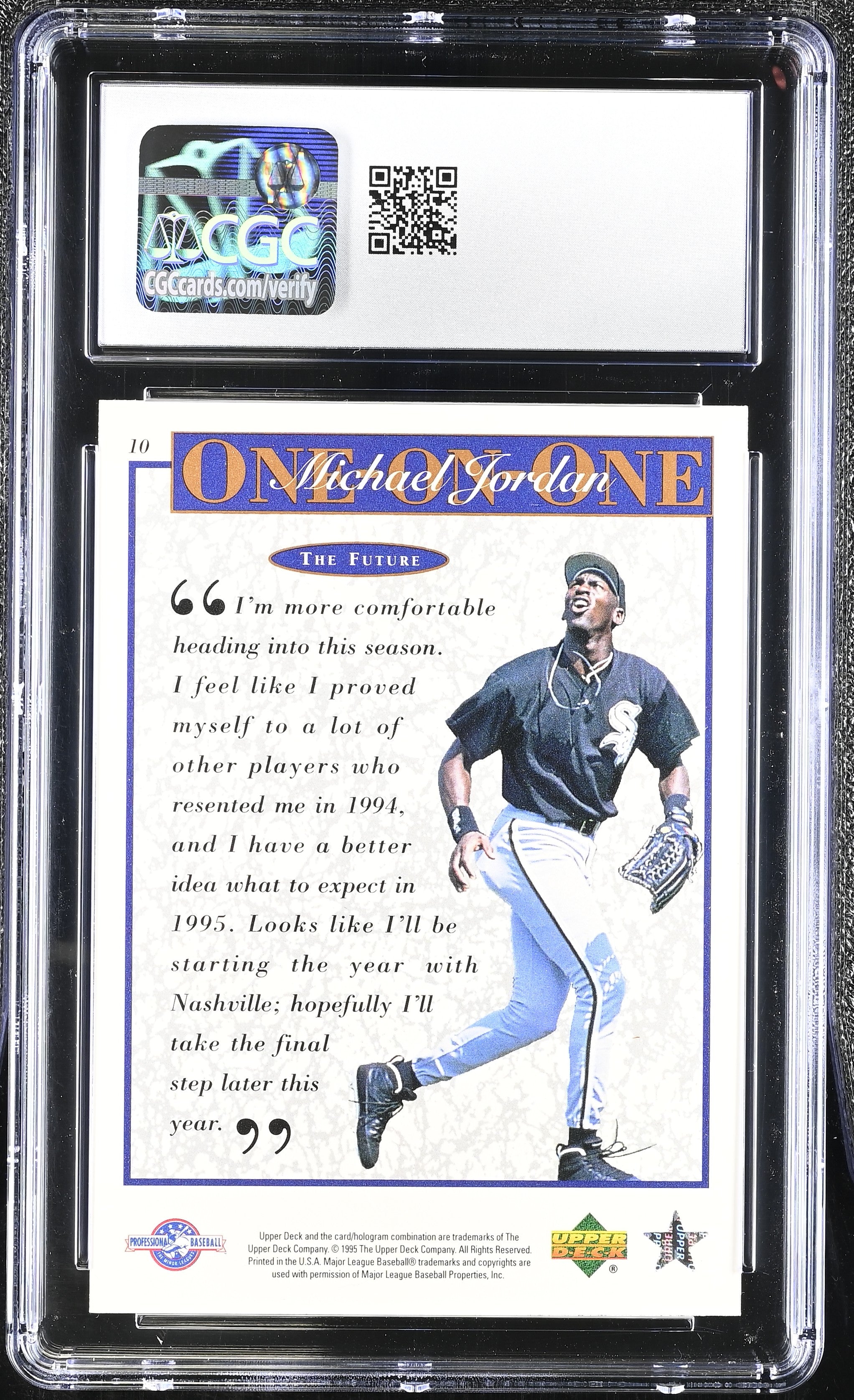 1995 Minors Upper Deck #10 Michael Jordan CGC 9