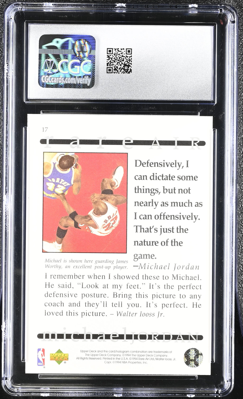 1994 Rare Air Upper Deck #17 Michael Jordan CGC 9