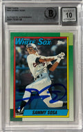 1990 Topps Sammy Sosa Chicago White Sox Topps #692 Rookie BGS 10 Autograph