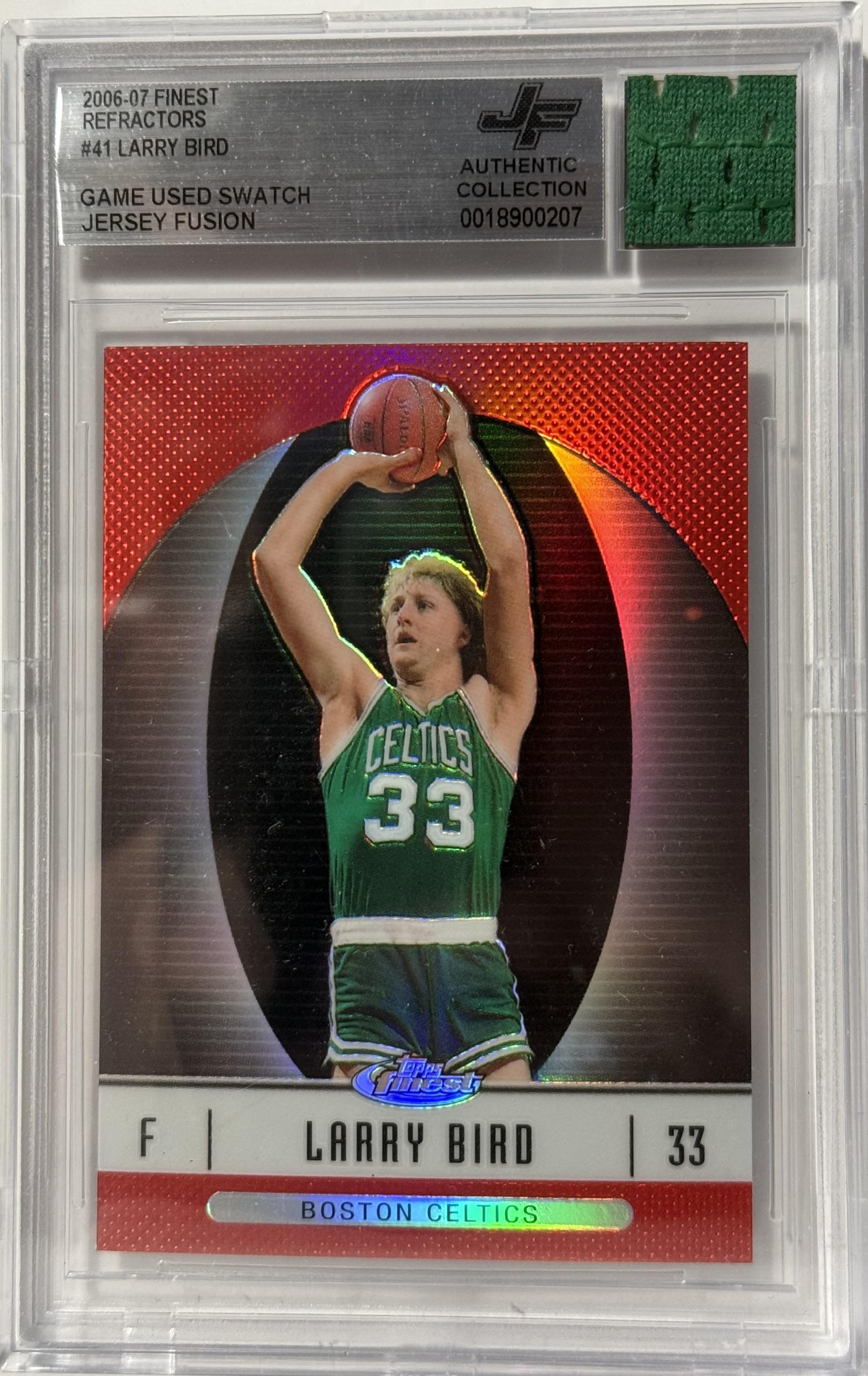 2006-07 Finest #41 Larry Bird Refractors Blue #/299