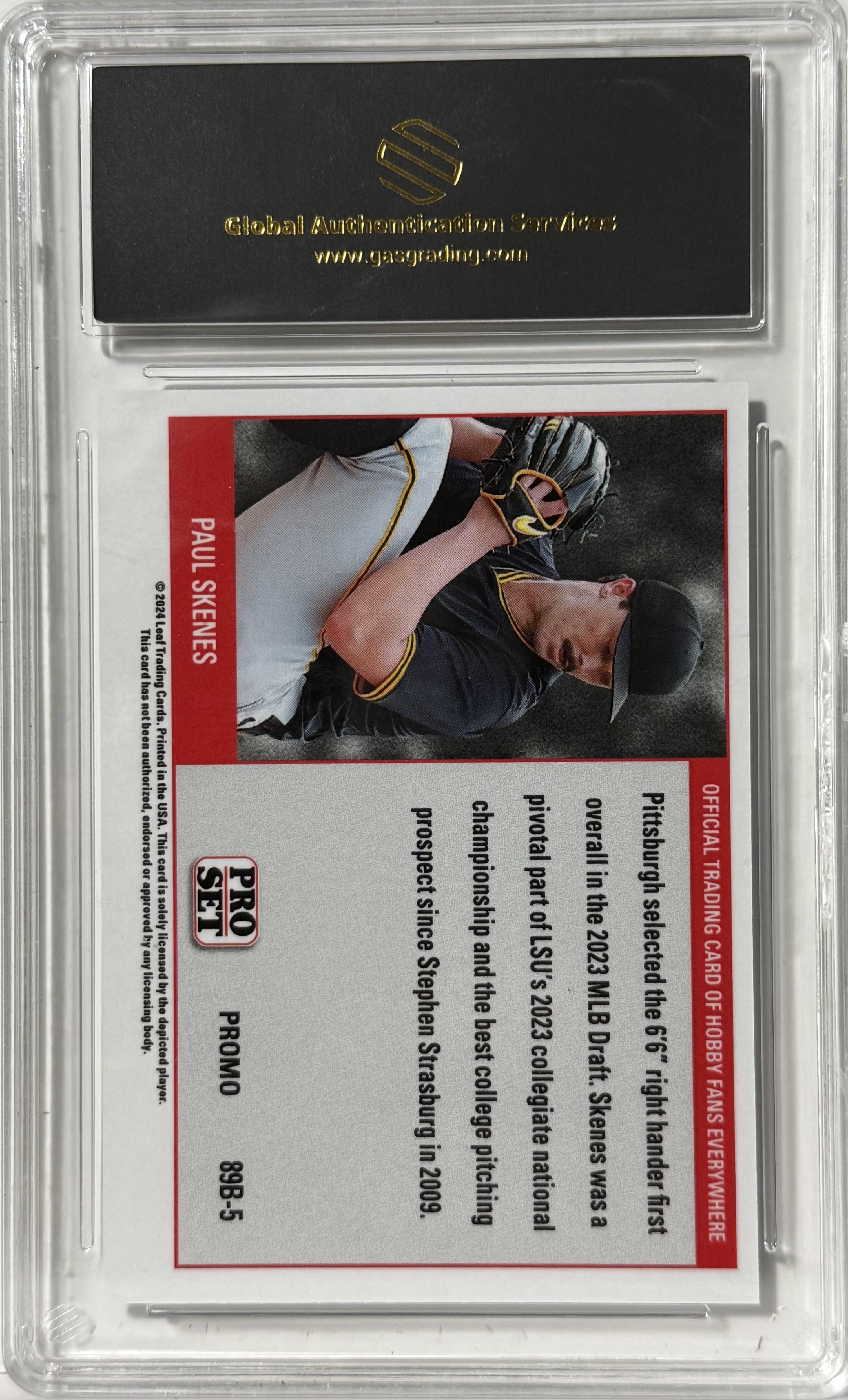 2024 Leaf Collect Pro 89 Pro Set Blue Shimmer #89B-5 Paul Skenes GAS GEM MINT 10
