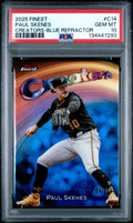 2025 Topps Finest Creators #C14 Paul Skenes Creators-Blue Refractor PSA 10
