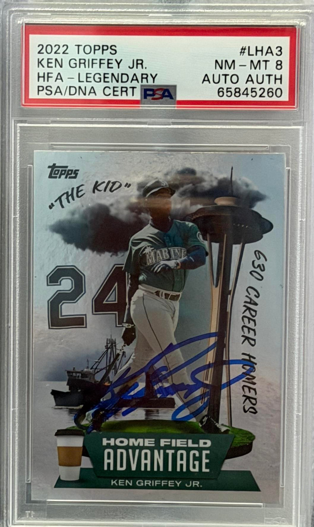 2022 Topps Home Field Advantage Ken Griffey Jr. Auto #LHA3 PSA ULTRA RARE
