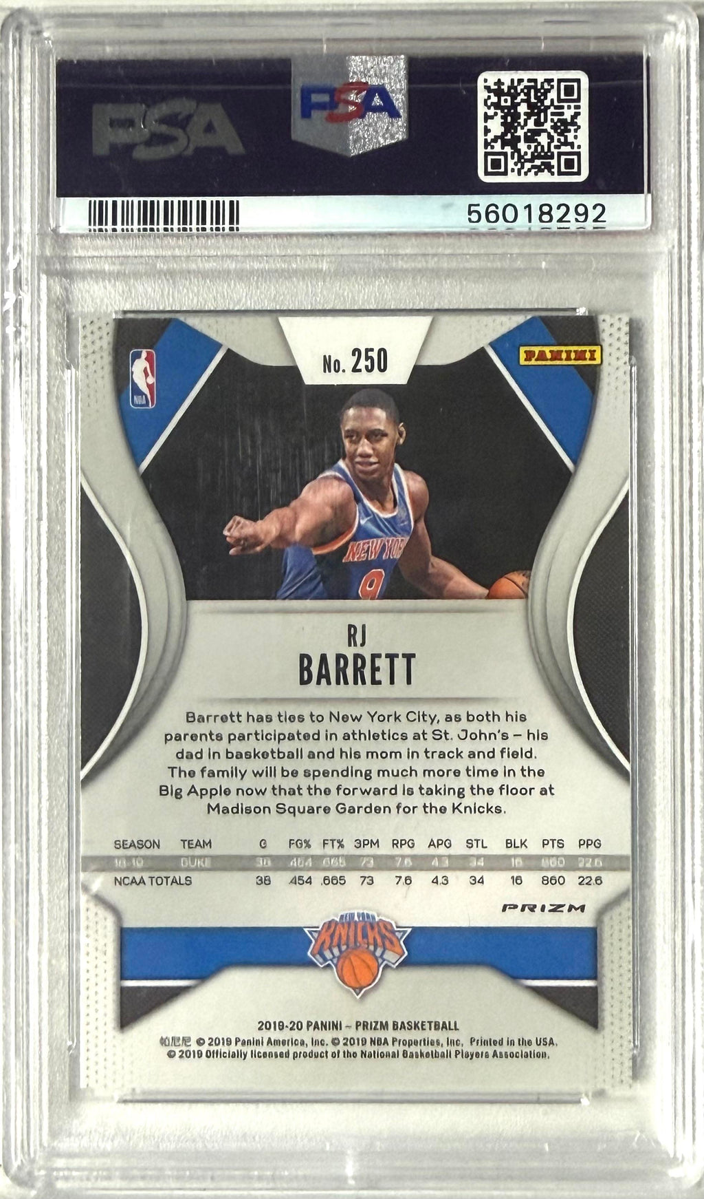 2019 Panini Prizm # Green Prizm PSA 10