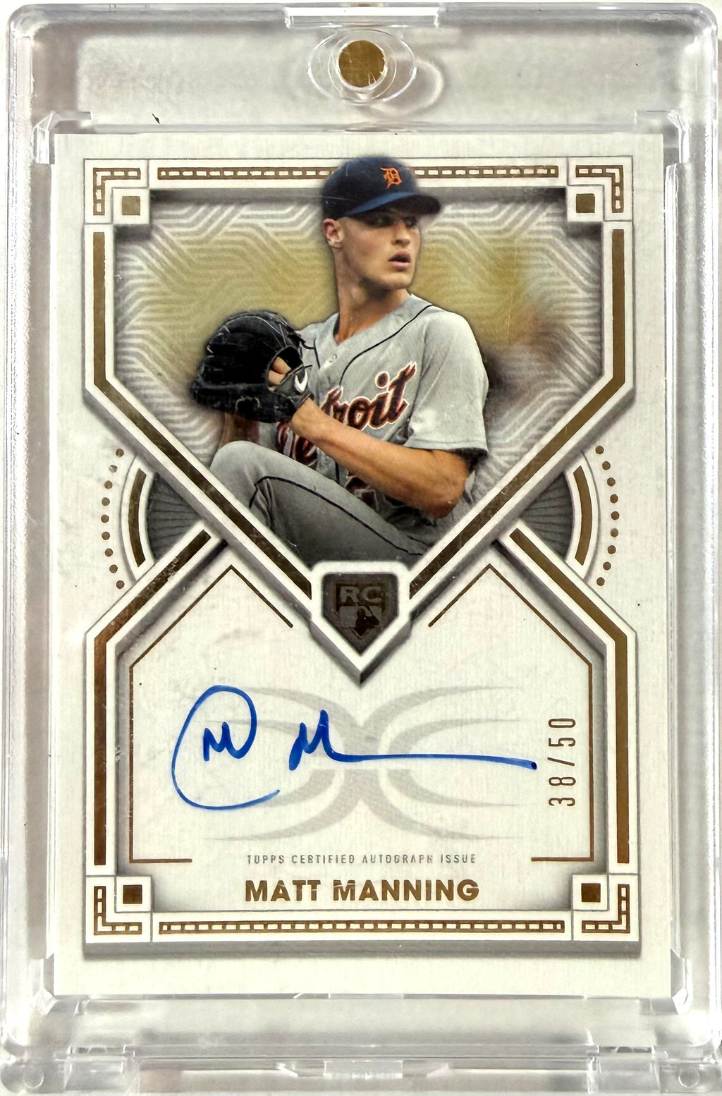 2022 Topps Definitive Collect - Rookie Auto Matt Manning Tigers #DRA-MMA 38/50