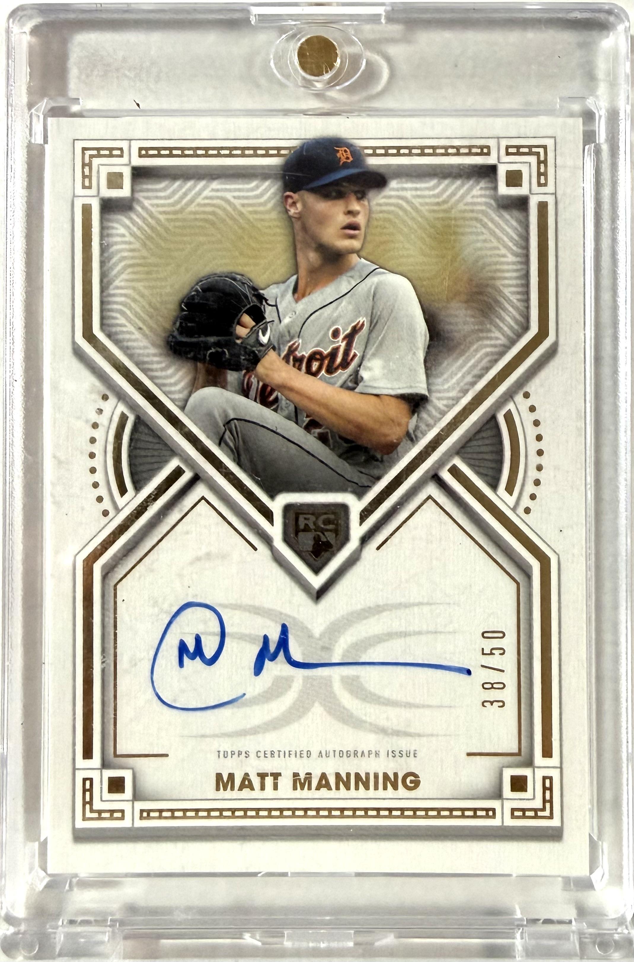 2022 Topps Definitive Collect - Rookie Auto Matt Manning Tigers #DRA-MMA 38/50