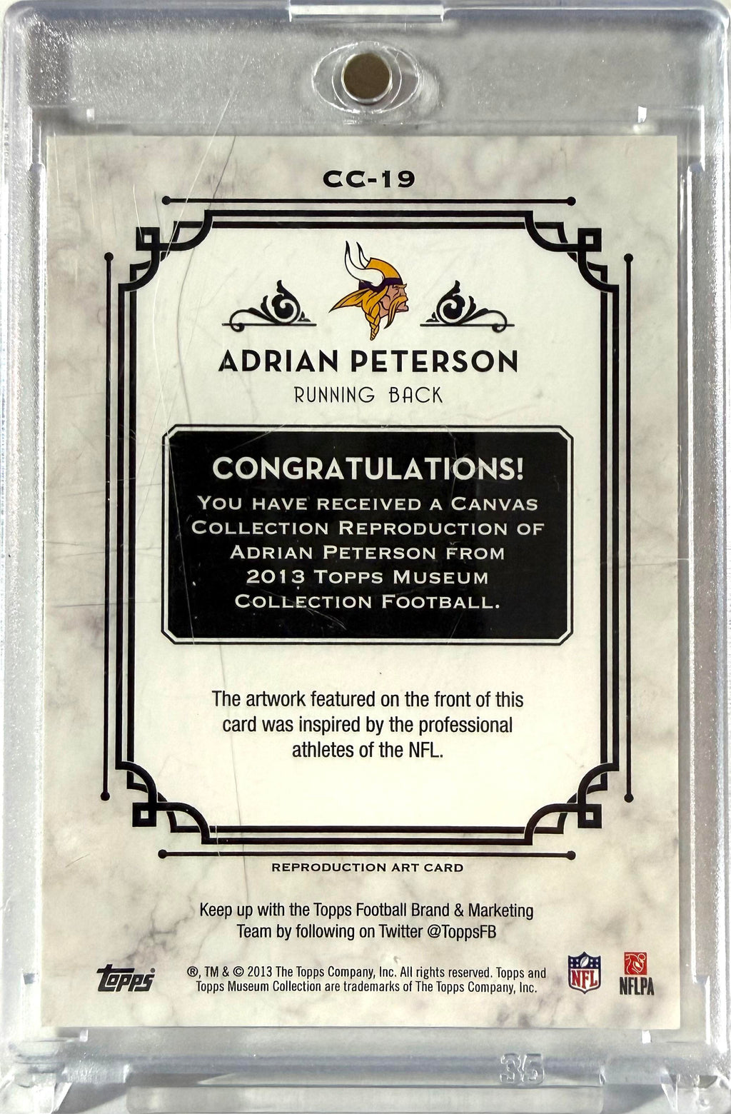 2013 Topps Museum Collection Topps #CC-19 Adrian Peterson