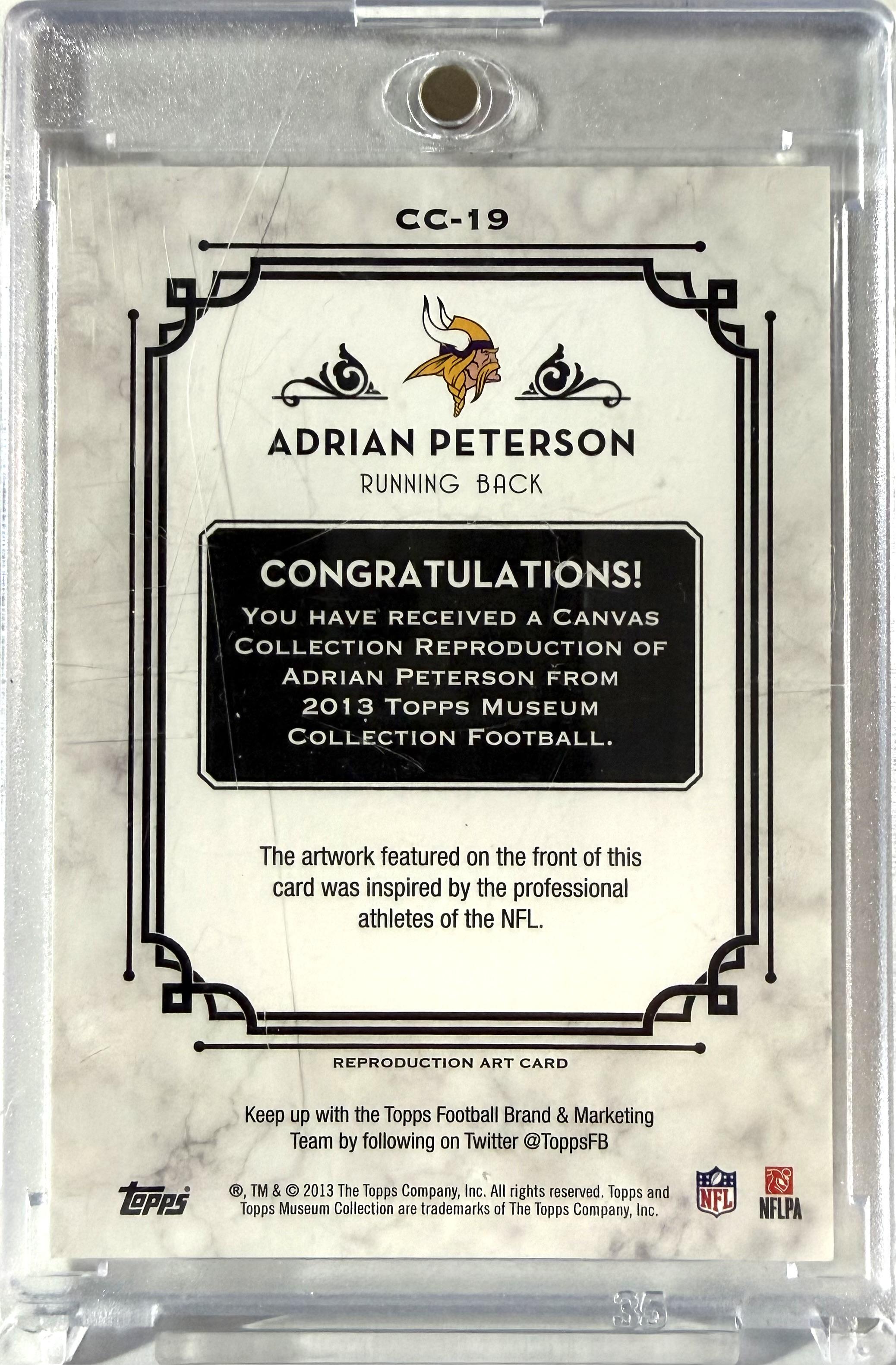2013 Topps Museum Collection Topps #CC-19 Adrian Peterson