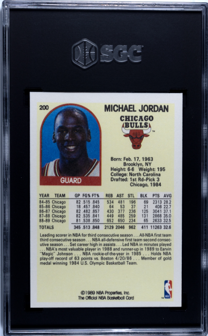1989-90 Nba Hoops #200 Michael Jordan SGC 10