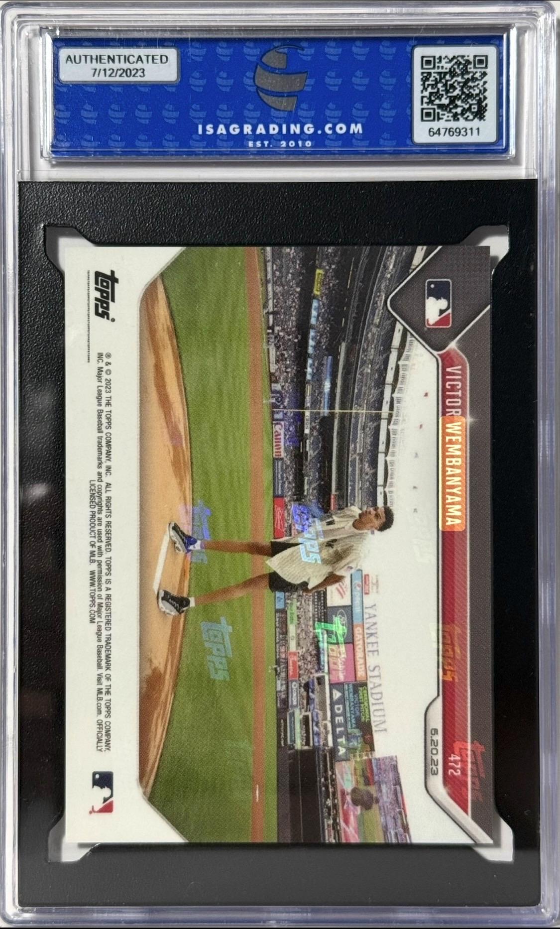 2023 Topps Now Topps #472 Victor Wembanyama ISA 10