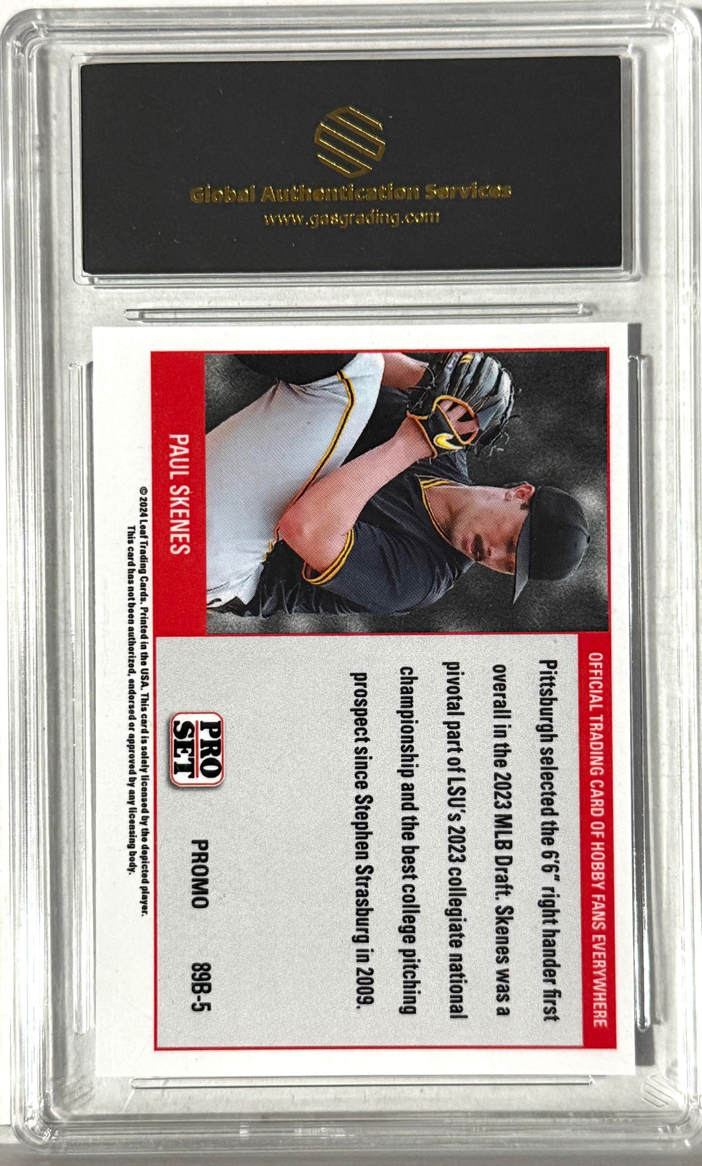 2024 Leaf Collect Pro 89 Pro Set Blue Shimmer #89B-5 Paul Skenes GAS GEM MINT 10