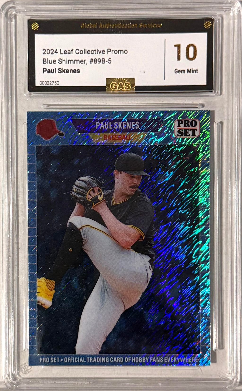 2024 Leaf Collect Pro 89 Pro Set Blue Shimmer #89B-5 Paul Skenes GAS GEM MINT 10