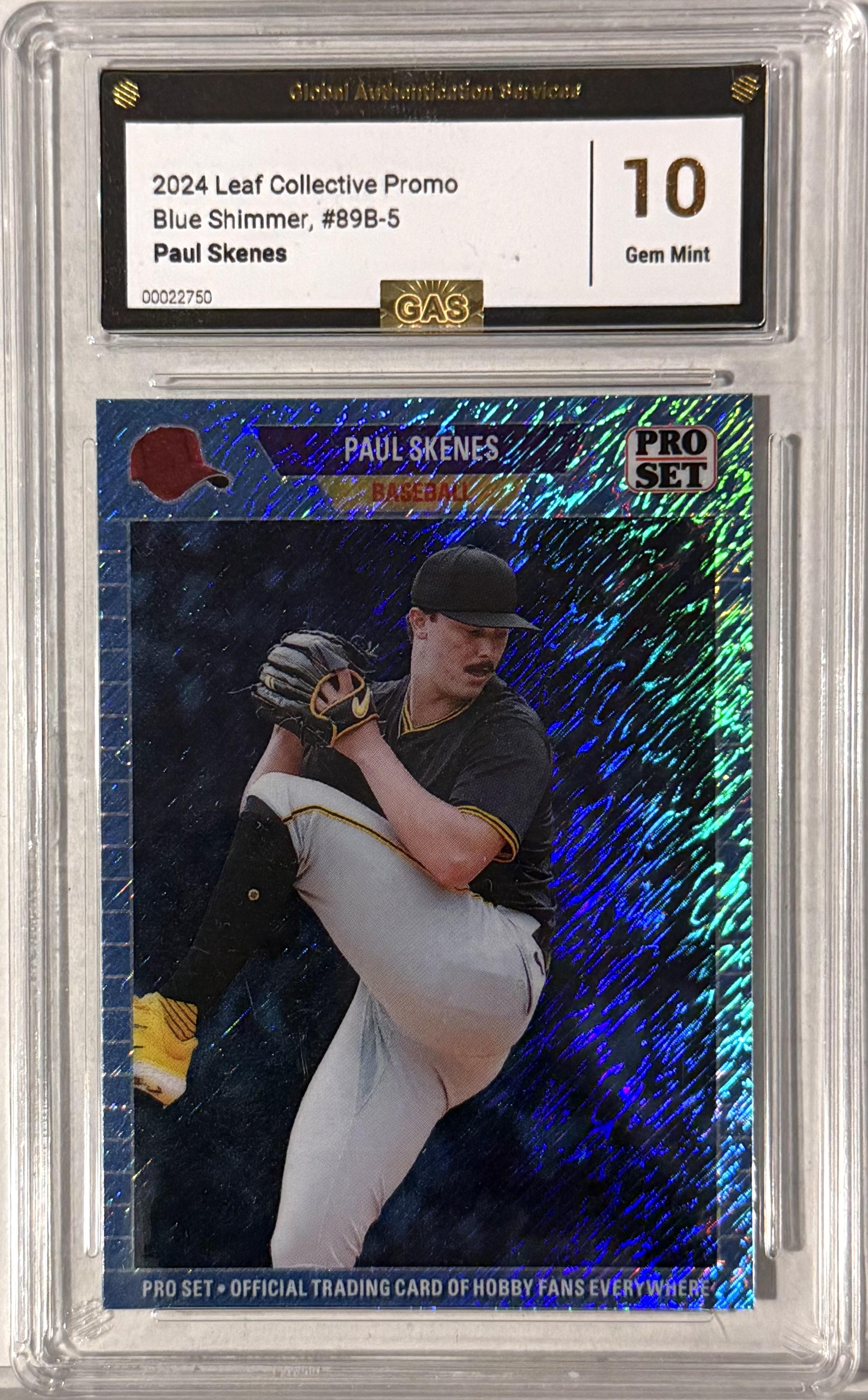 2024 Leaf Collect Pro 89 Pro Set Blue Shimmer #89B-5 Paul Skenes GAS GEM MINT 10