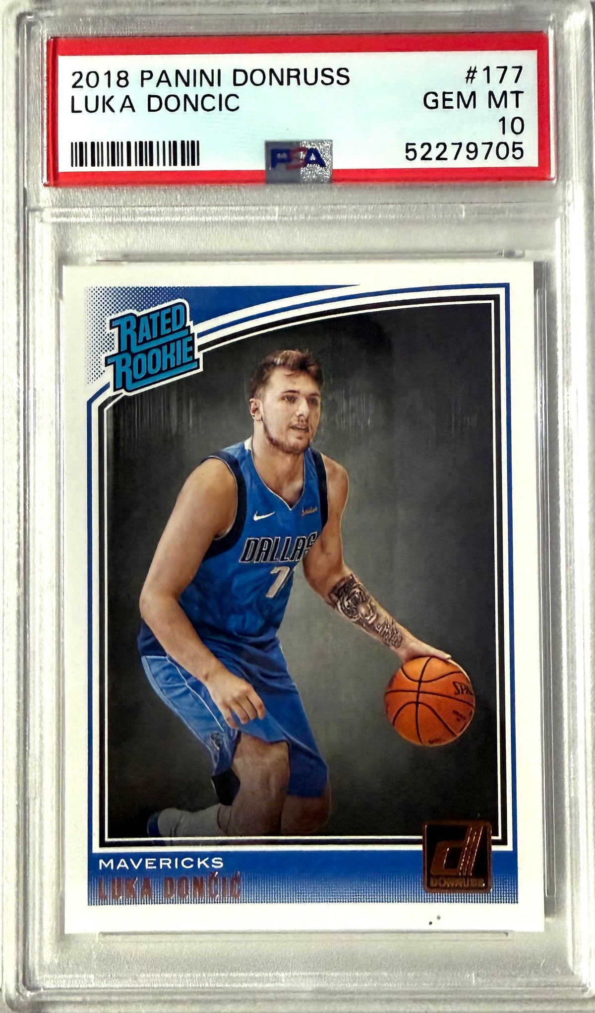 2018-19 Donruss #177 Luka Doncic Rookie PSA GEM MINT 10