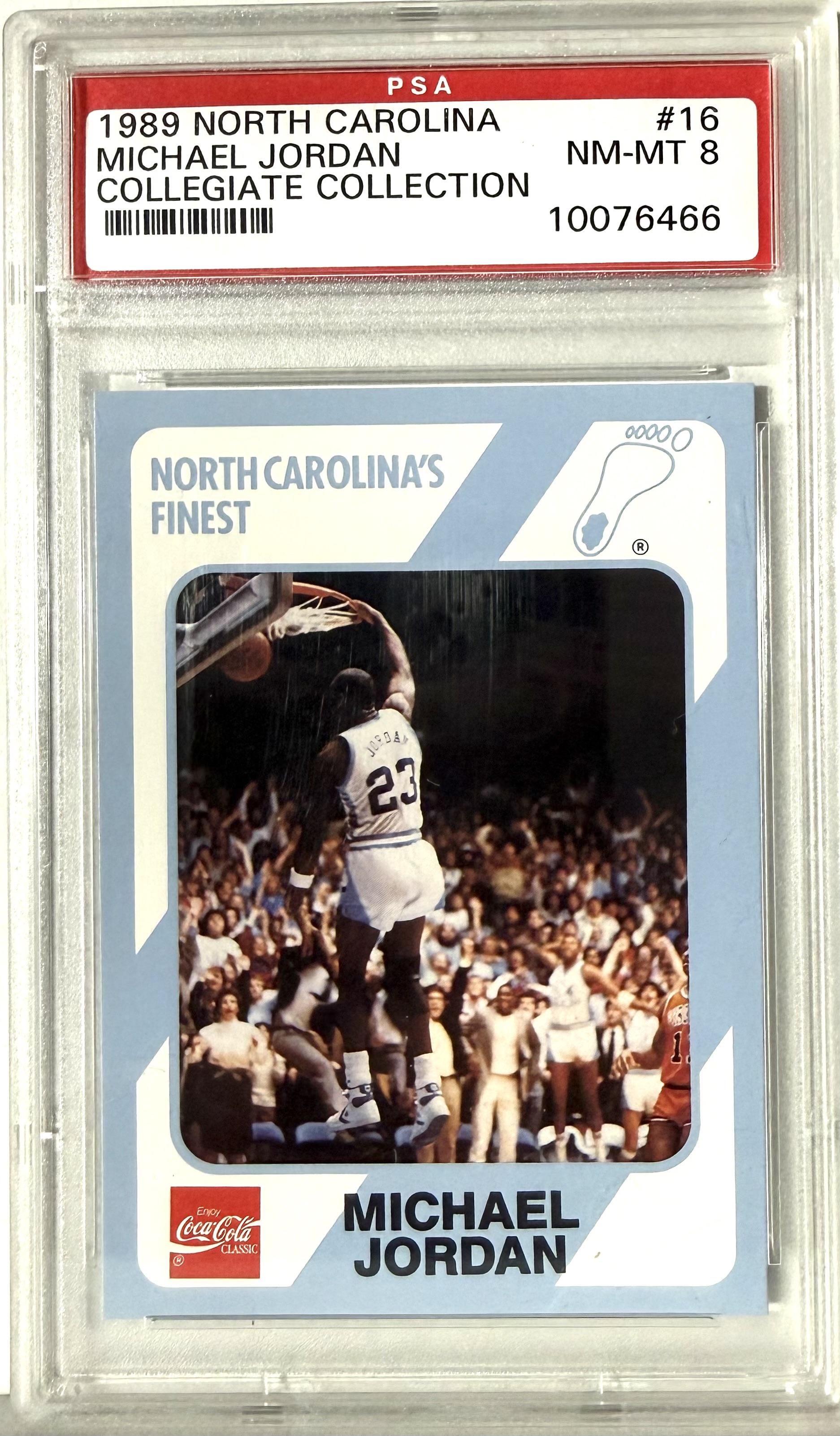1989 Collegiate Collection North Carolina's Finest #16 Michael Jordan PSA 8