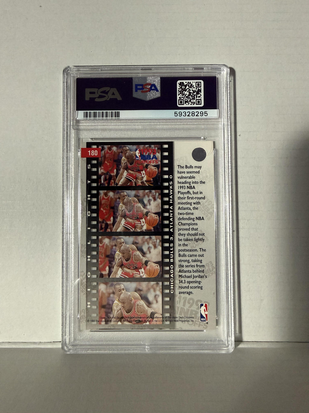 1993 Upper Deck NBA Playoffs #180 Jordan / Augmon PSA 9