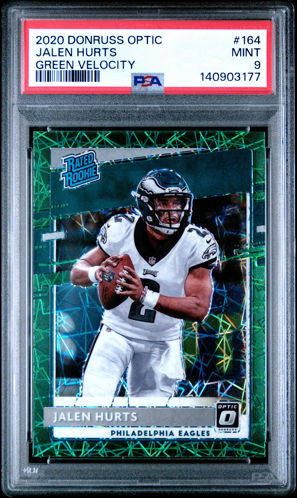 2020 Panini Donruss Optic #164 Jalen Hurts PSA 9