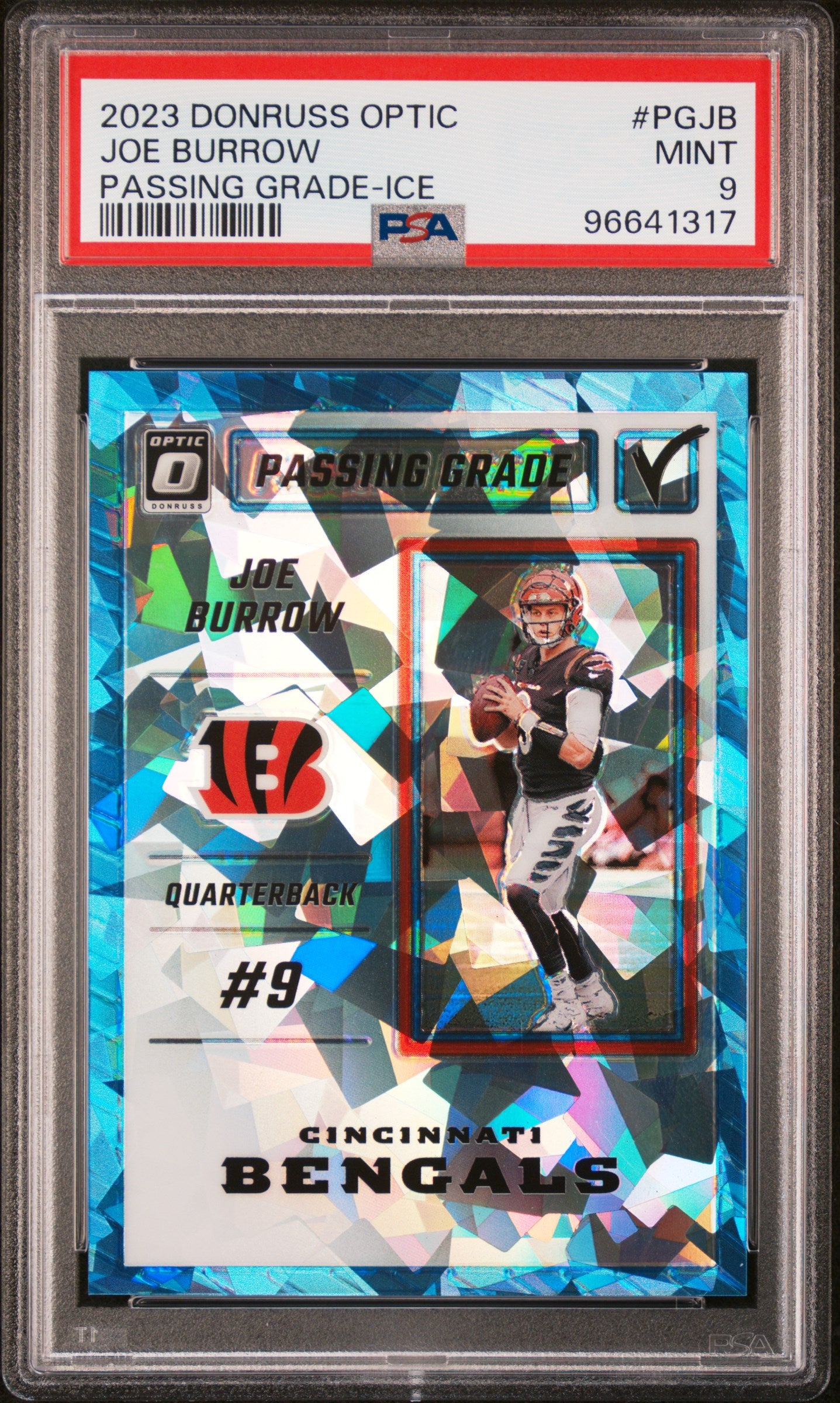 2023 Panini Donruss Optic Passing Grade #PGJB Joe Burrow PSA 9