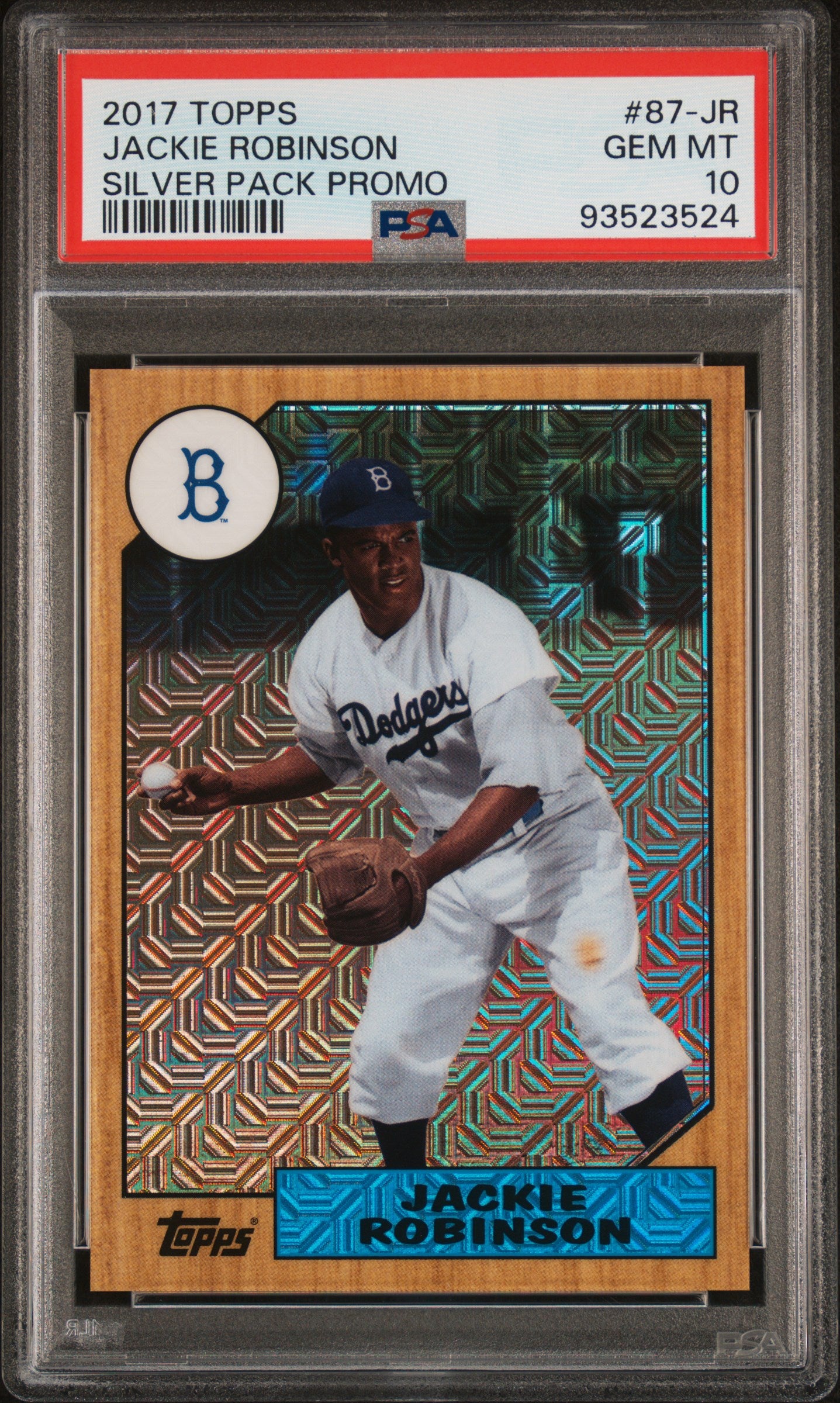 2017 Topps Silver Pack Promo #87-JR Jackie Robinson PSA 10