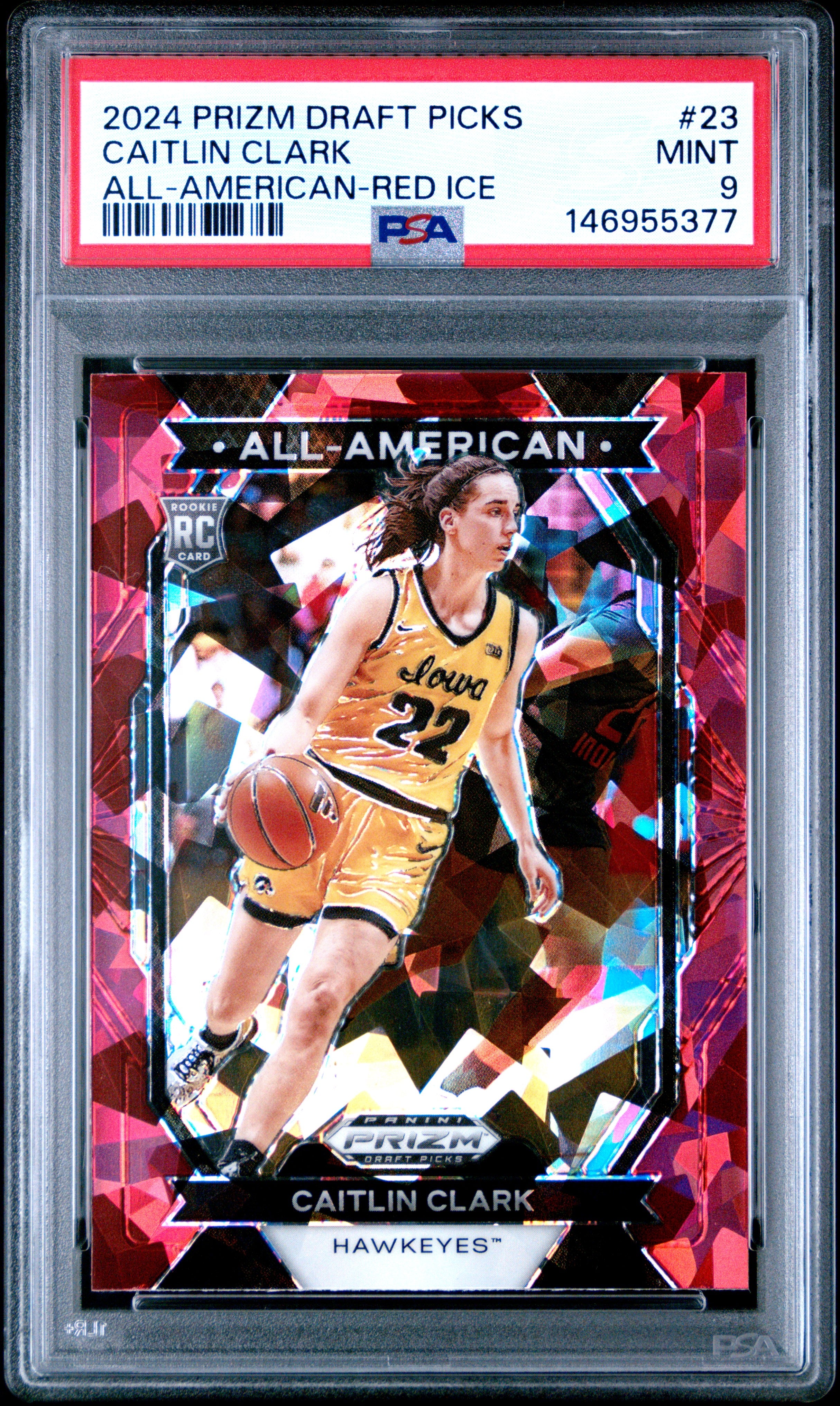 2024 Panini Prizm Draft Picks All-American #23 Caitlin Clark PSA 9