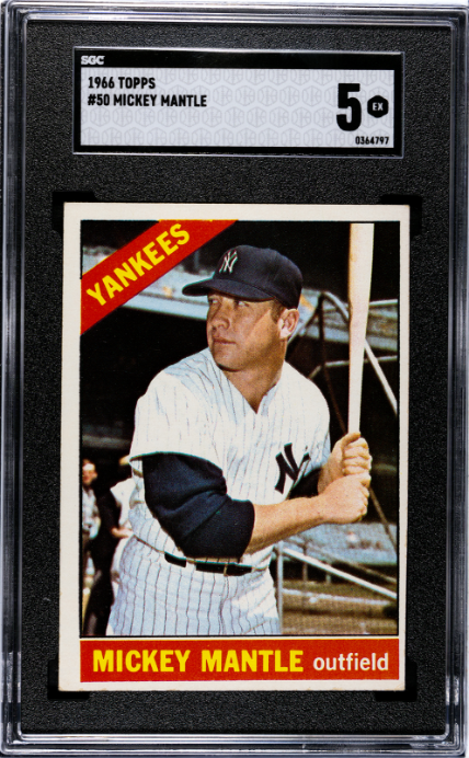 1966 Topps #50 Mickey Mantle SGC 5