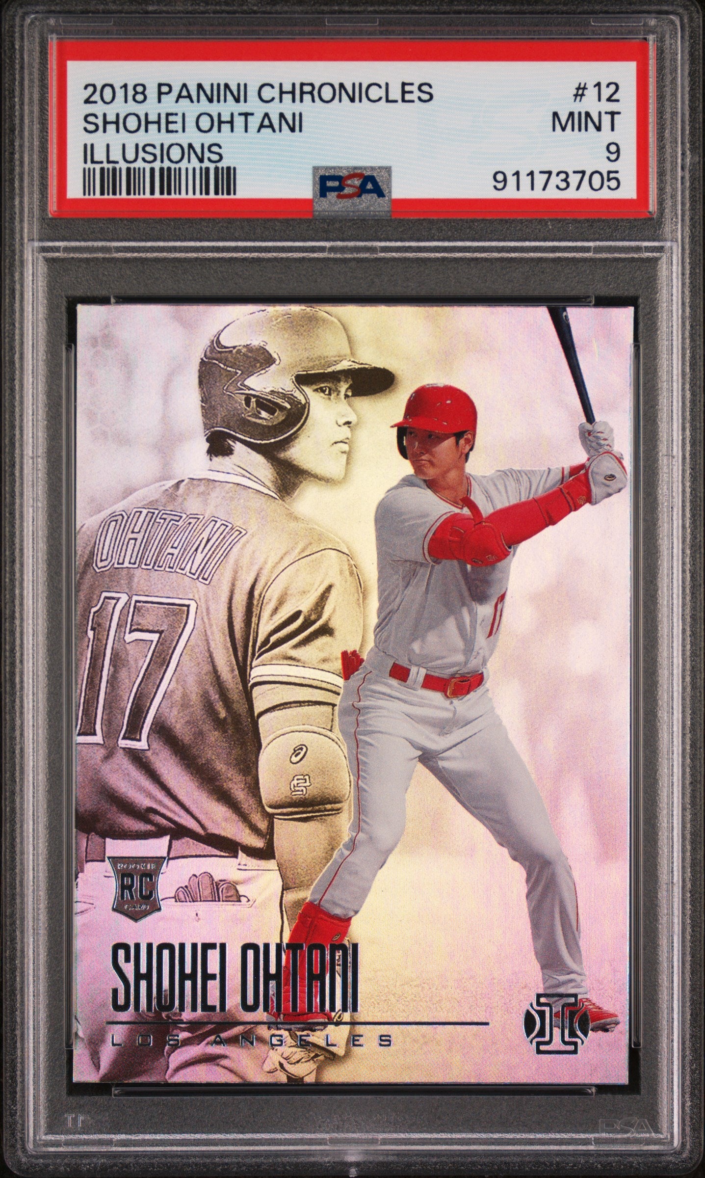 2018 Panini Chronicles Illusions #12 Shohei Ohtani Illusions PSA 9