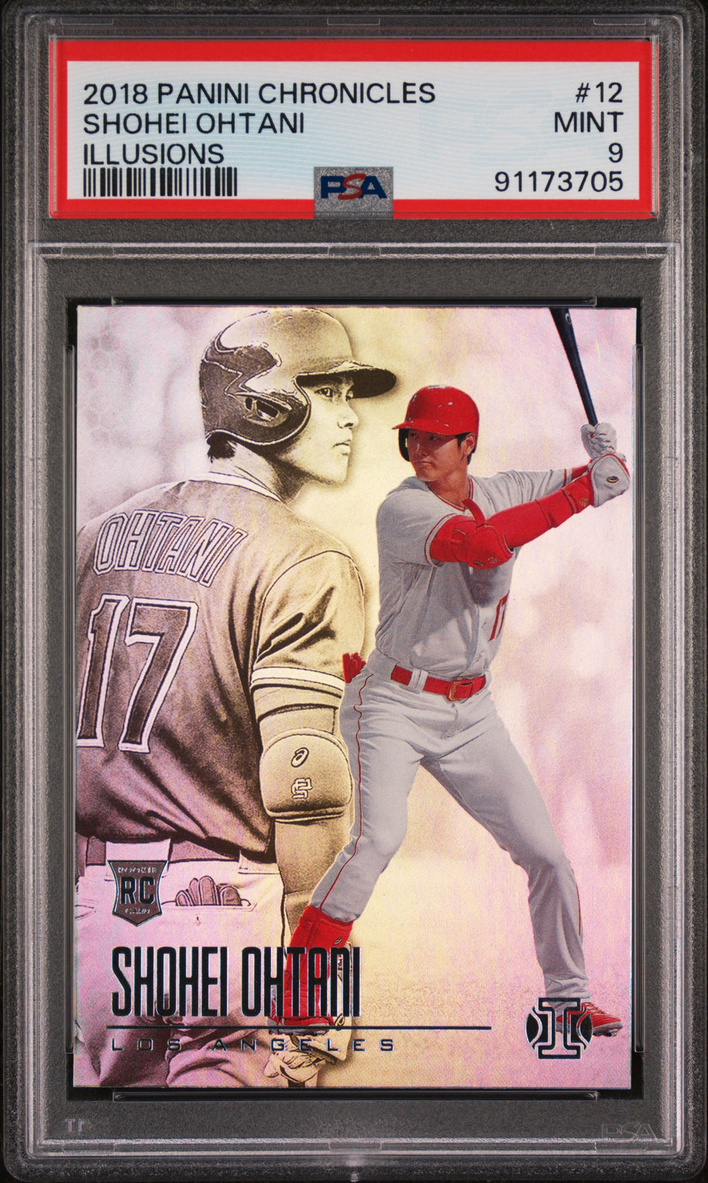 2018 Panini Chronicles Illusions #12 Shohei Ohtani Illusions PSA 9