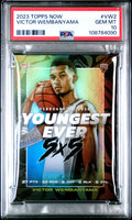 2023 Topps Now Youngest Ever #VW2 Victor Wembanyama PSA 10
