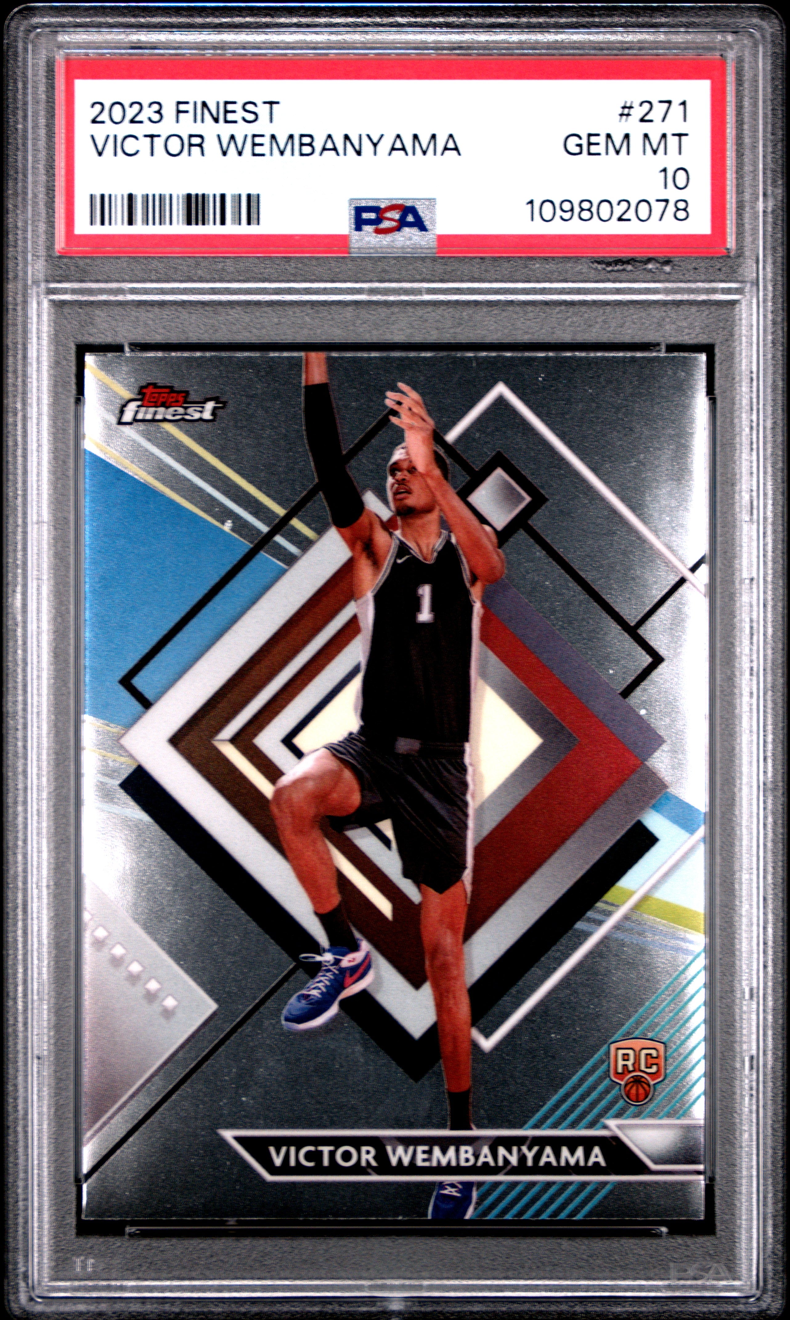 2023 Topps Finest #271 Victor Wembanyama PSA 10