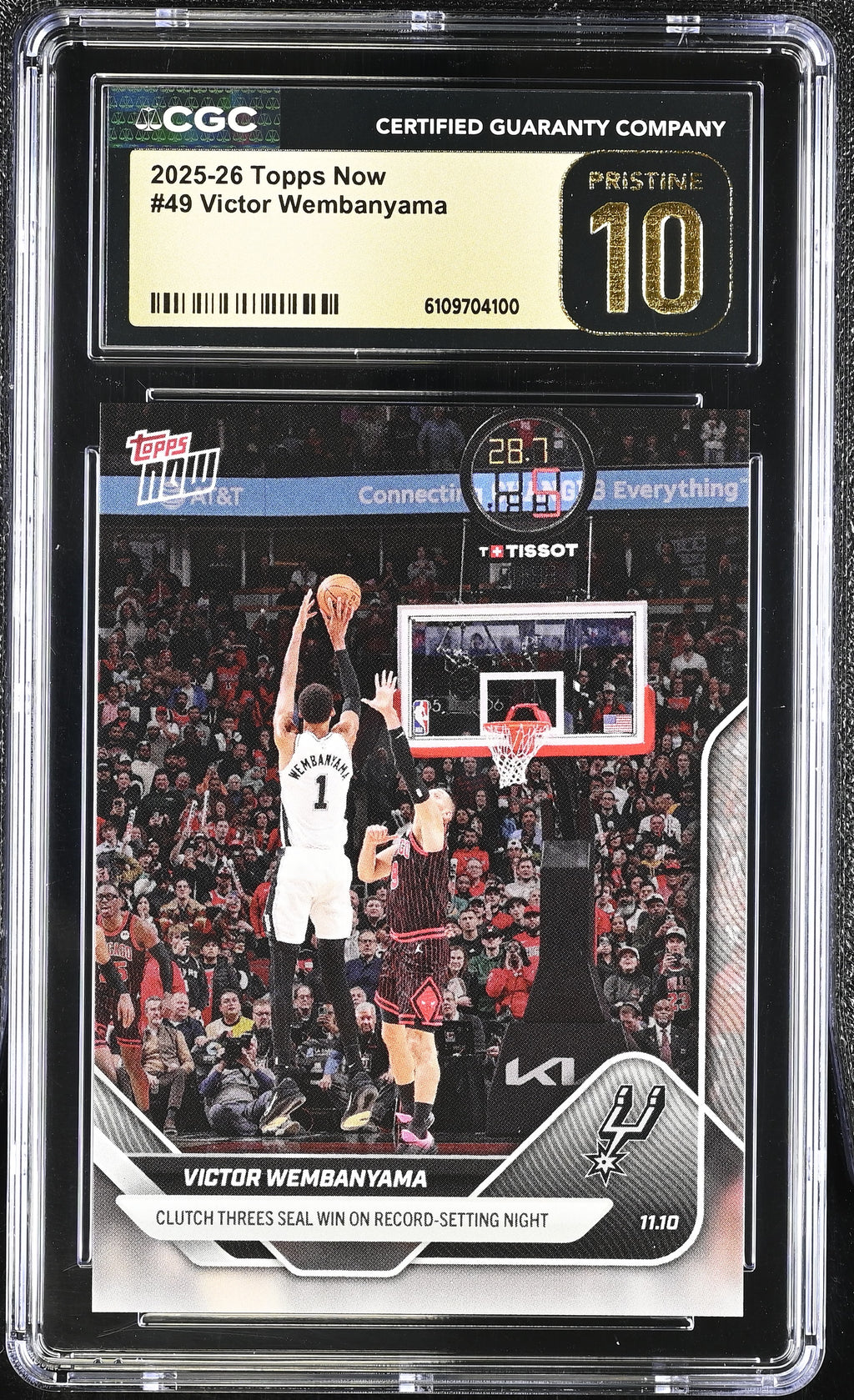 2025-26 Now Topps #49 Victor Wembanyama CGC 10