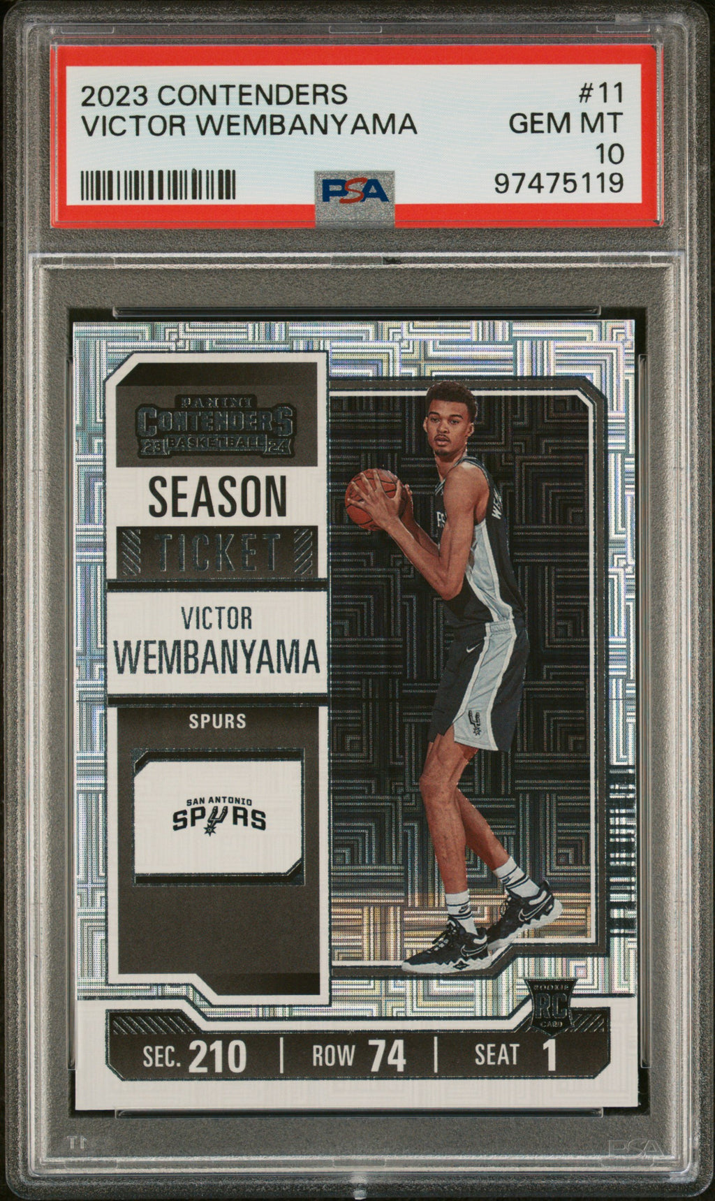 2023 Panini Contenders #11 Victor Wembanyama PSA 10