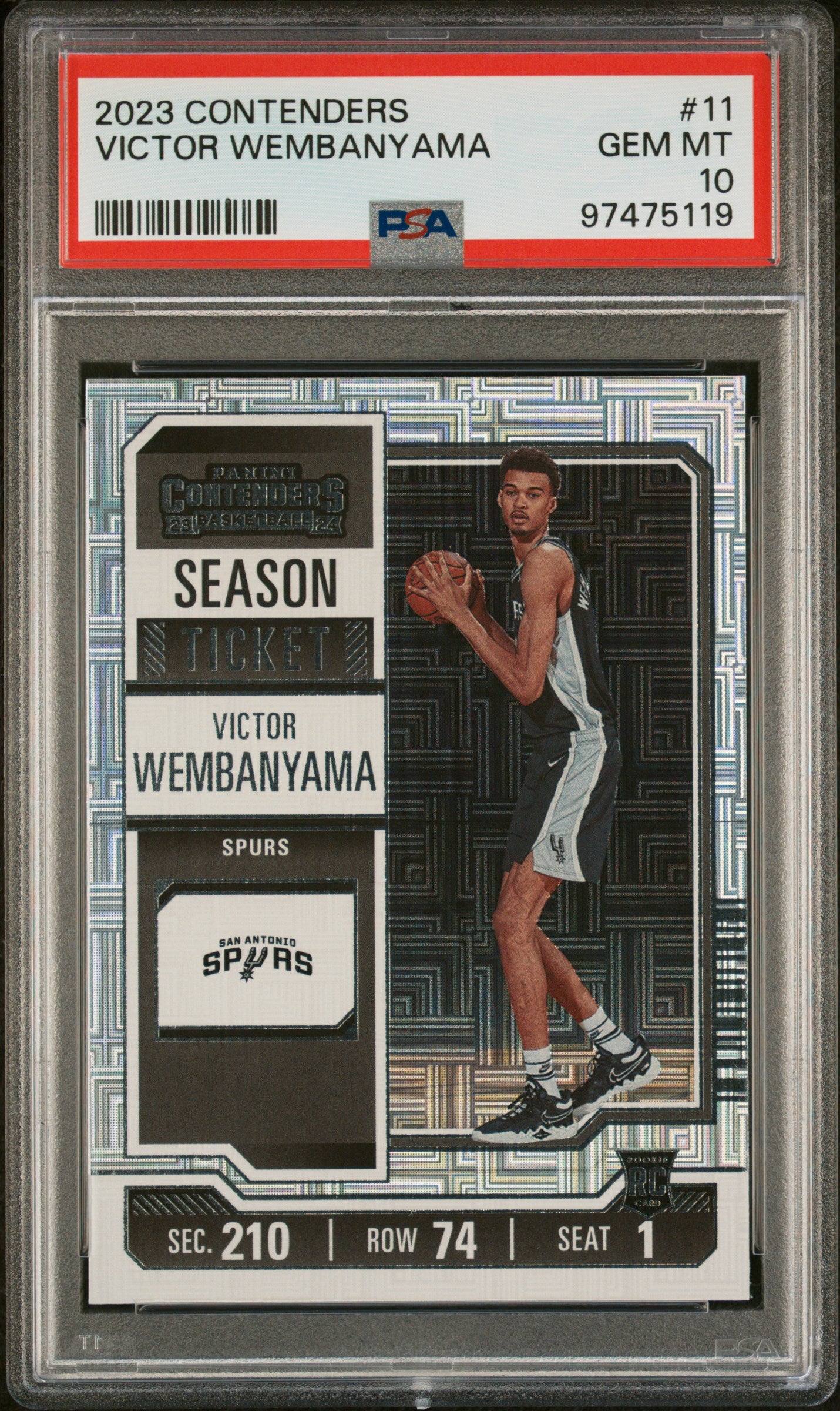 2023 Panini Contenders #11 Victor Wembanyama PSA 10