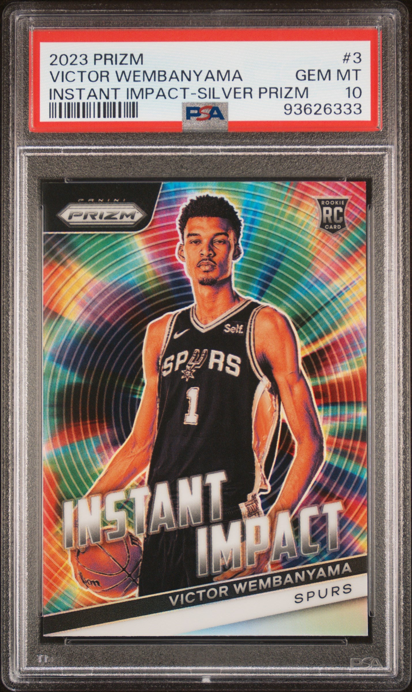 2023 Panini Prizm Instant Impact #3 Victor Wembanyama PSA 10