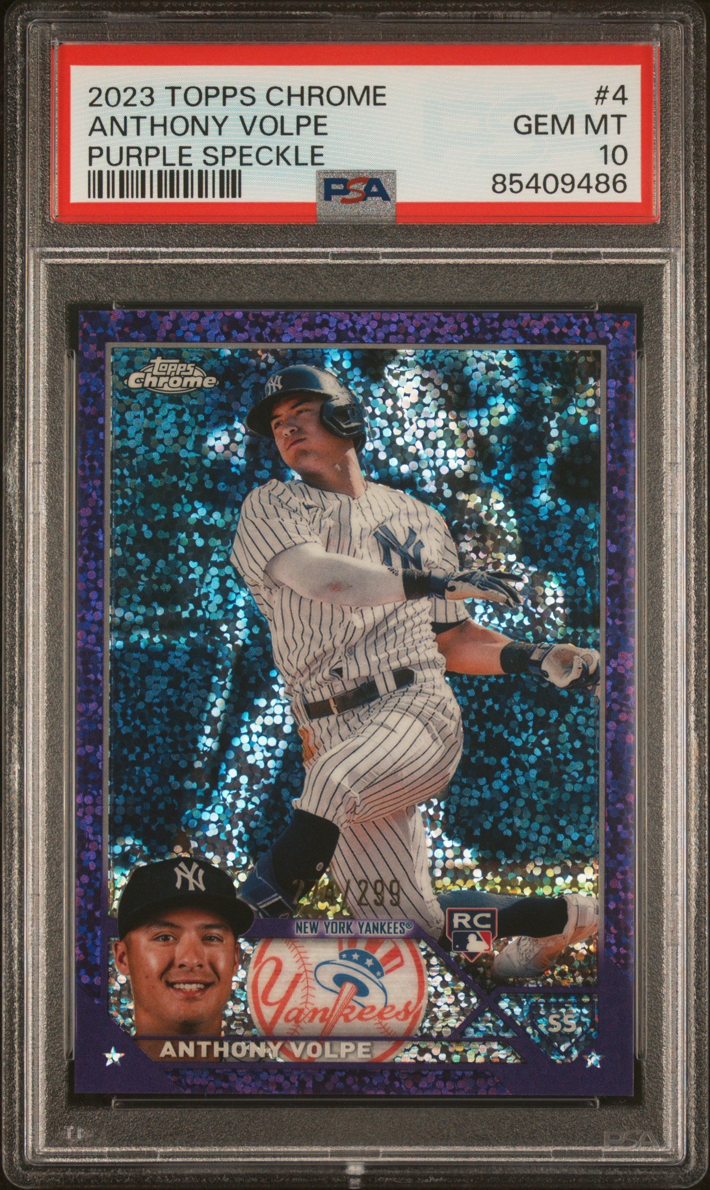 2023 Topps Chrome #4 Anthony Volpe PSA 10