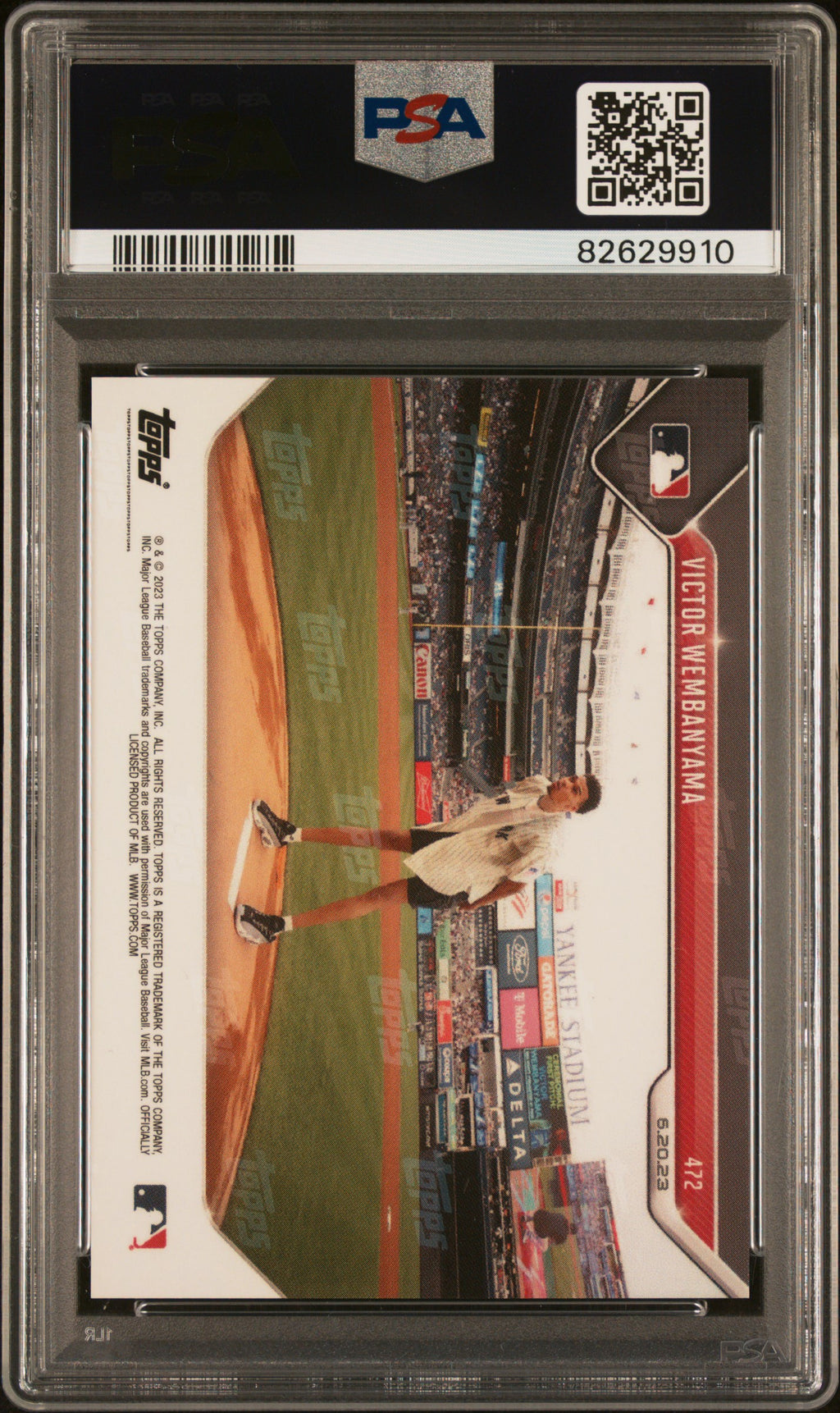 2023 Topps Now #472 Victor Wembanyama PSA 10