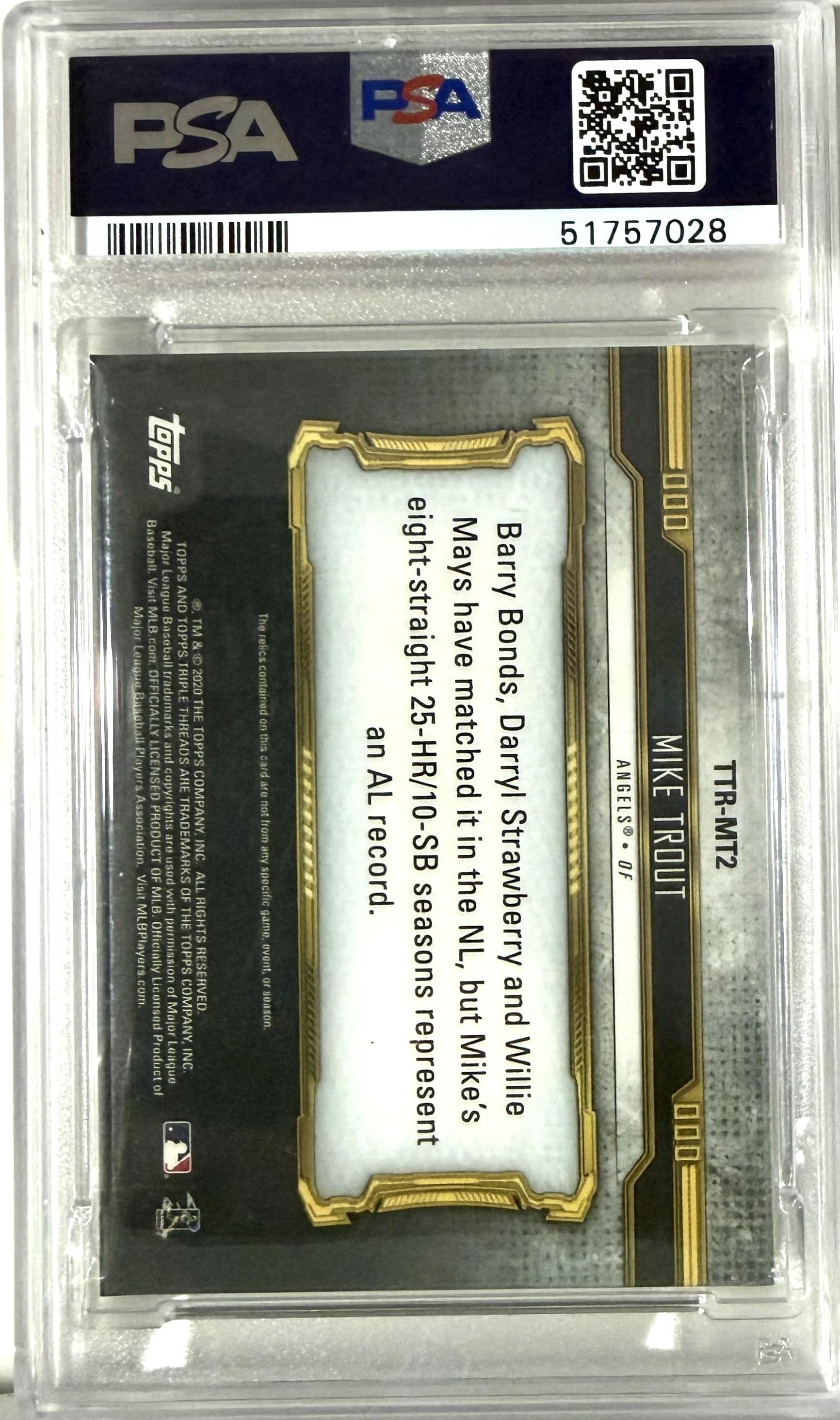 TPL Thirds #TTR-MT2 Mike Trout PSA 9