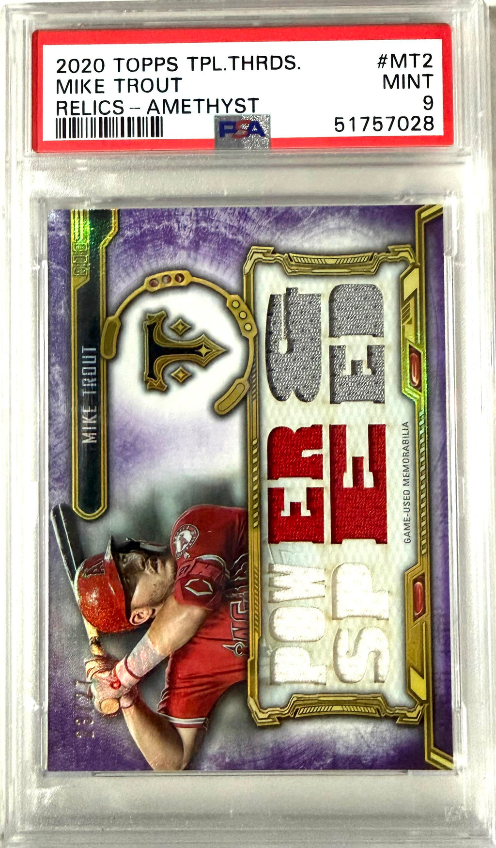 TPL Thirds #TTR-MT2 Mike Trout PSA 9