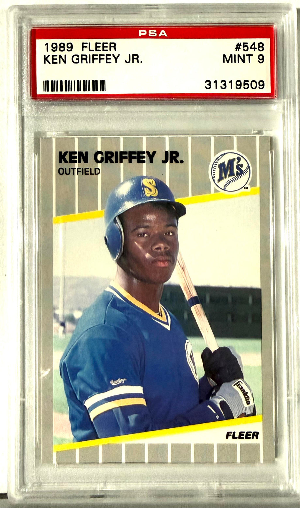 1989 Fleer Fleer #548 Ken Griffey Jr. Rookie PSA 9