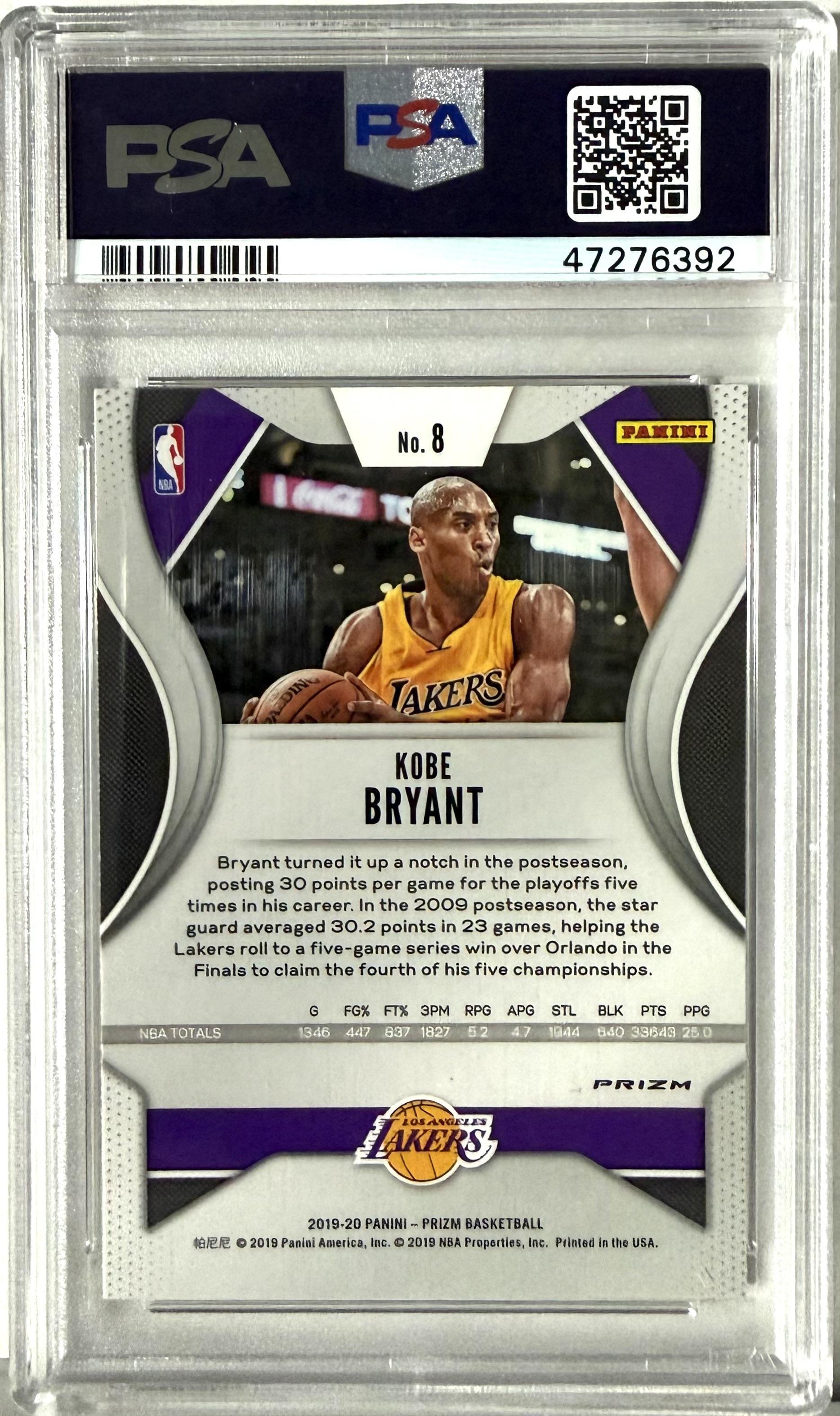 2019-20 Panini Prizm Panini #8 Kobe Bryant