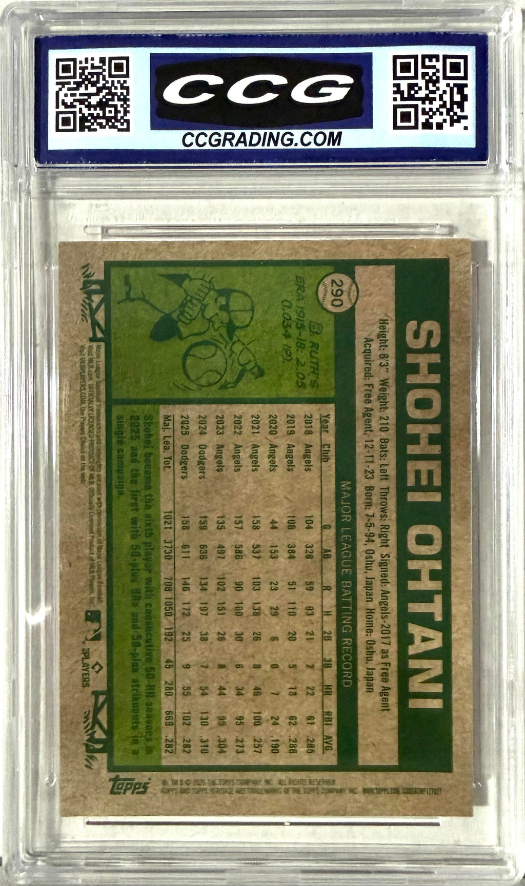 2026 #290 Shohei Ohtani Topps Heritage nl all-stars pink sparkle