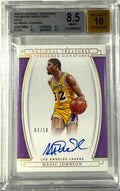 2020-21 Panini National Treasur Sigs #TS-MGJ Magic Johnson Gold BGS Auto 10 3/10