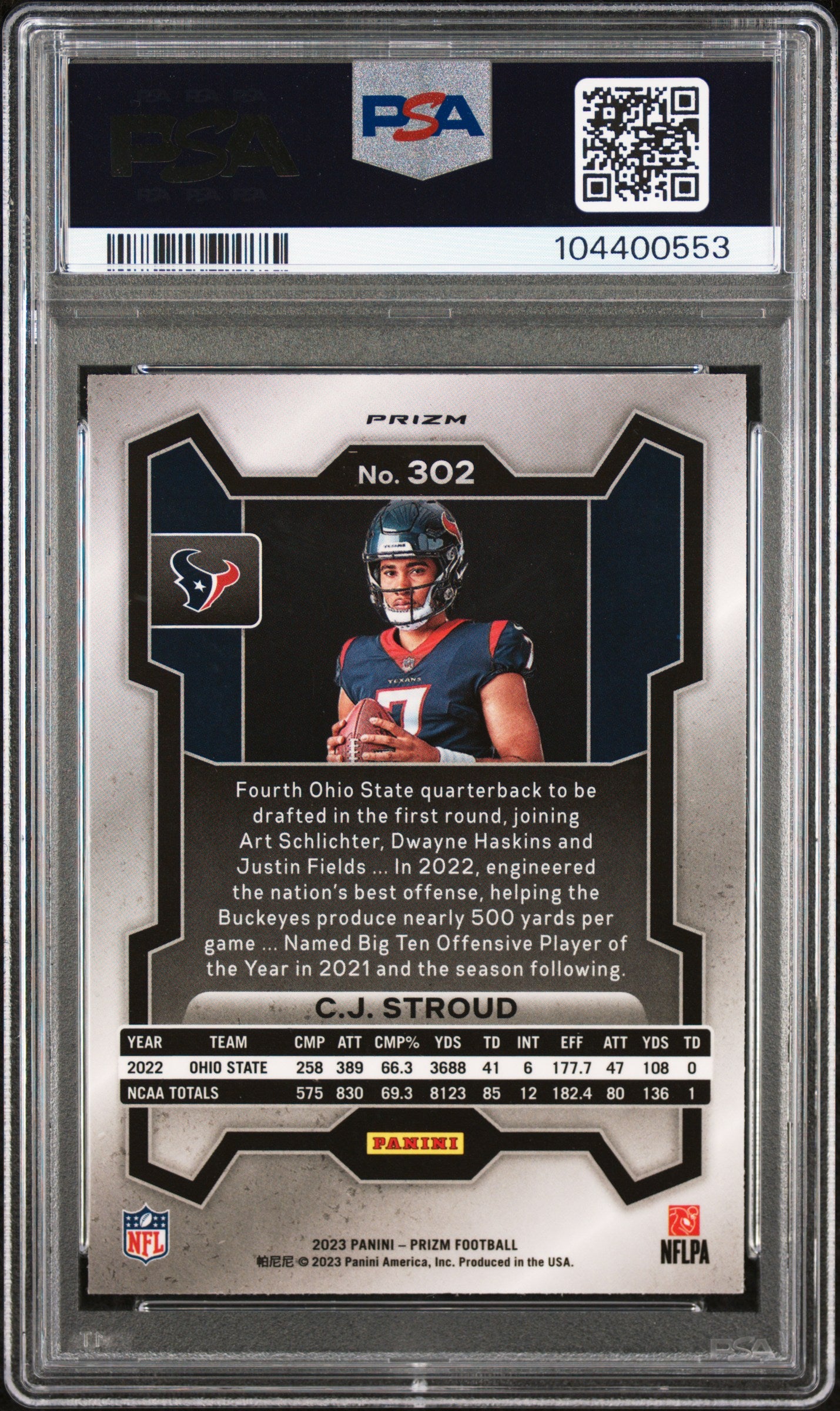 2023 Panini Prizm #302 Cj Stroud PSA 9