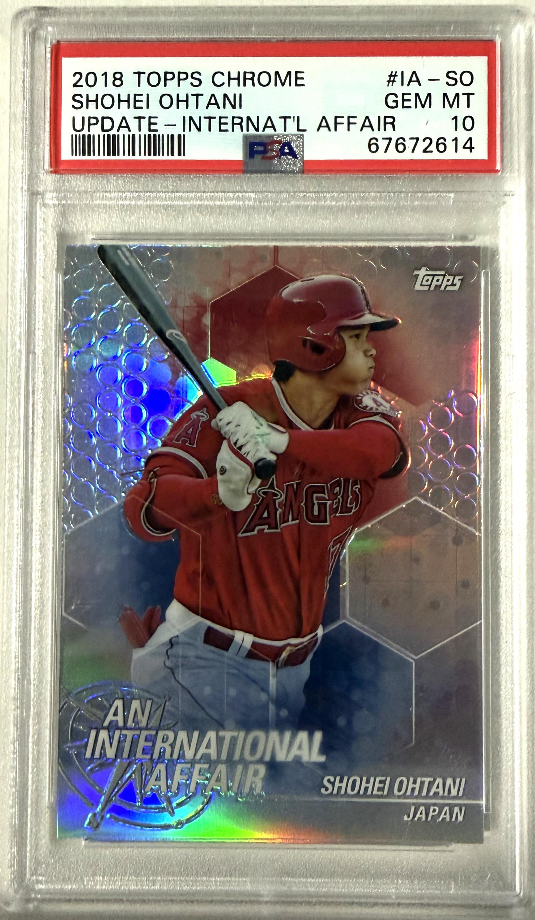 2018 Topps Chrome Update #IA-SO Shohei Ohtani An International Affair PSA 10