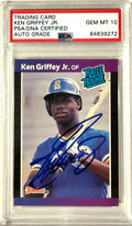1989 Donruss Donruss #33 Ken Griffey Jr. Rookie Autograph PSA 10