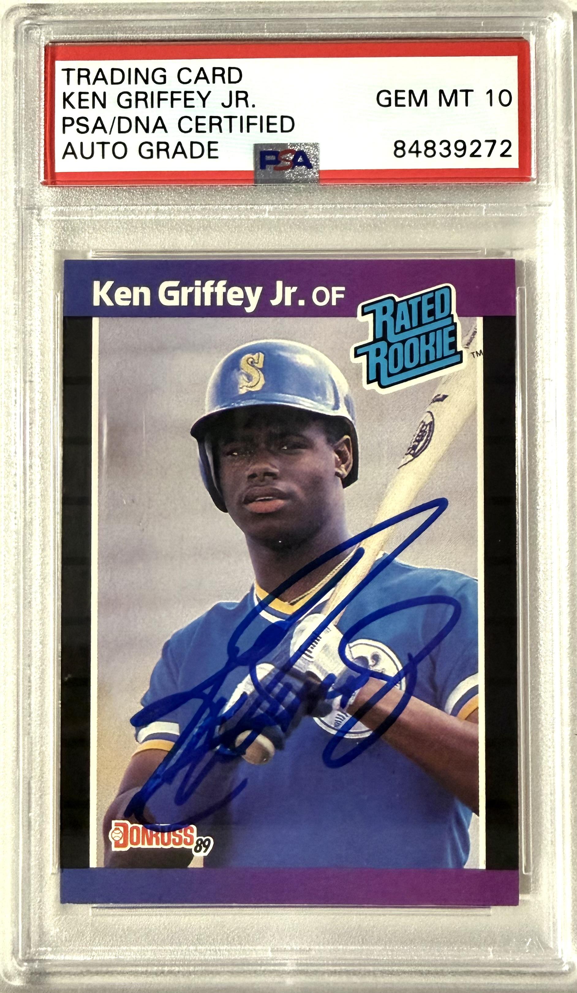 1989 Donruss Donruss #33 Ken Griffey Jr. Rookie Autograph PSA 10