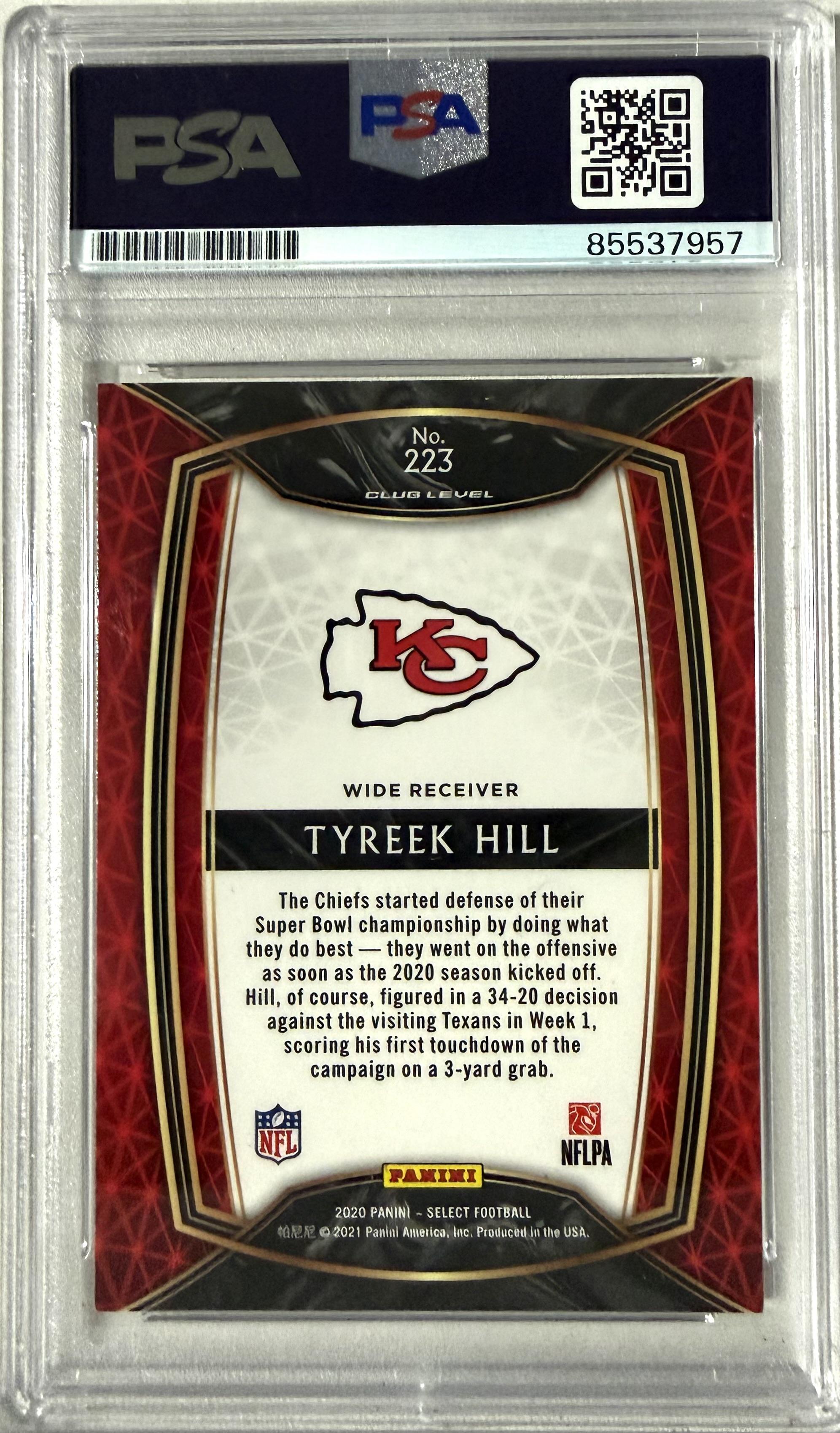 2020 Panini Select Select #223 Tyreek Hill PSA Authentic