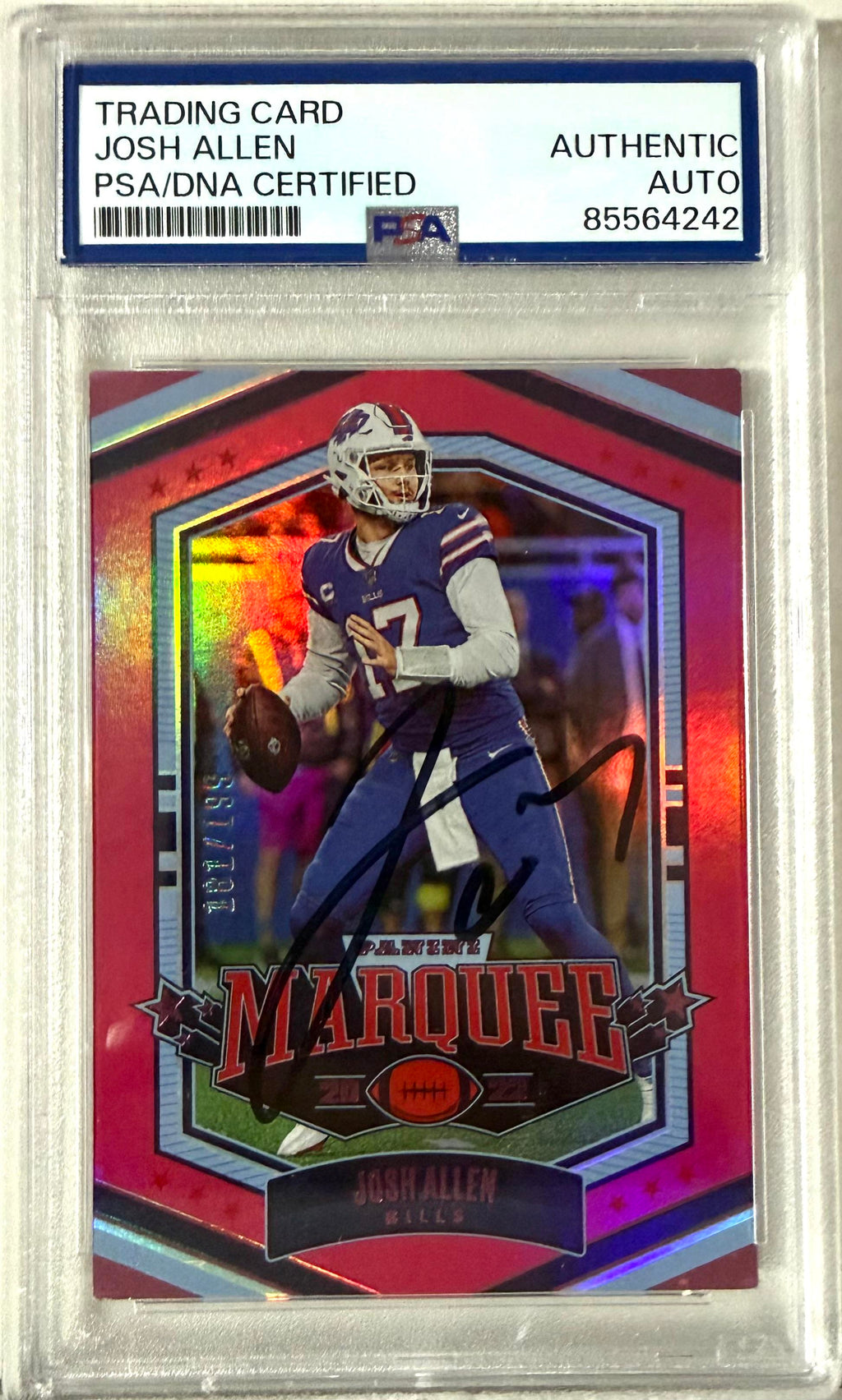 2022 Panini Chronicles Panini #MAR-2 Josh Allen PSA Authentic