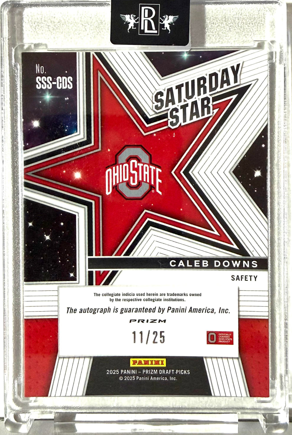 2025 Panini Prizm #SSS-CDS Rookie Caleb Downs 11/25
