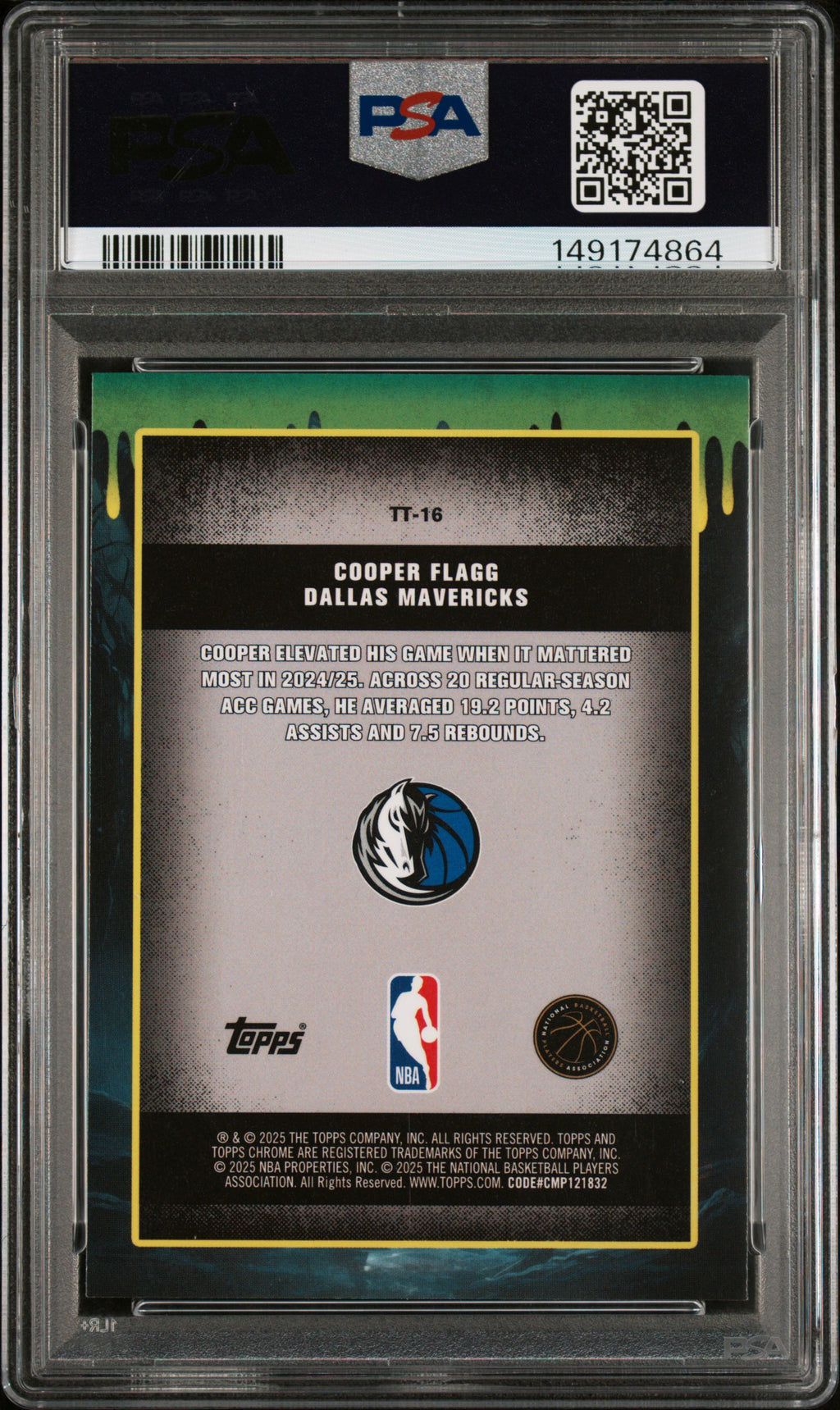 2025 Topps Chrome Tall Tales #TT-16 Cooper Flagg PSA 9