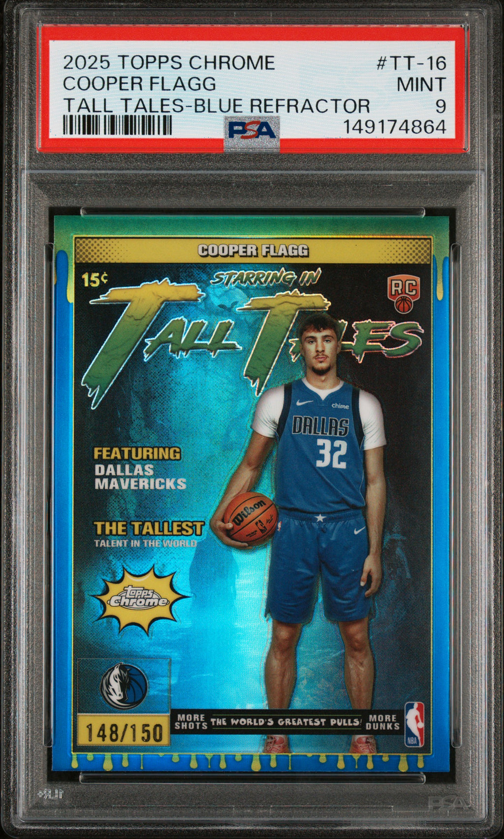 2025 Topps Chrome Tall Tales #TT-16 Cooper Flagg PSA 9